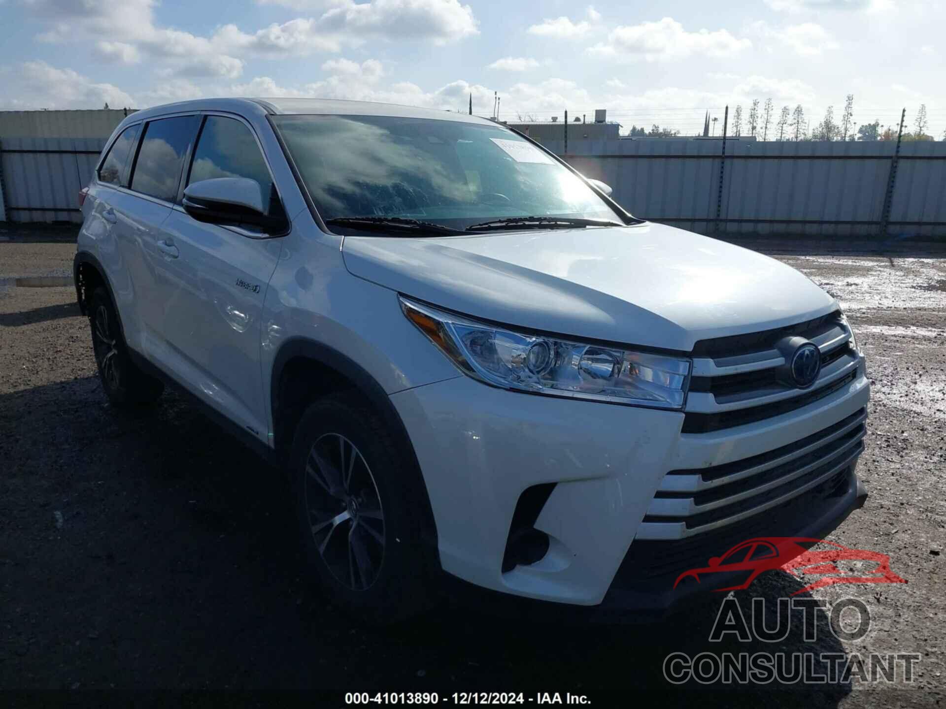 TOYOTA HIGHLANDER HYBRID 2019 - 5TDBGRFH1KS059144