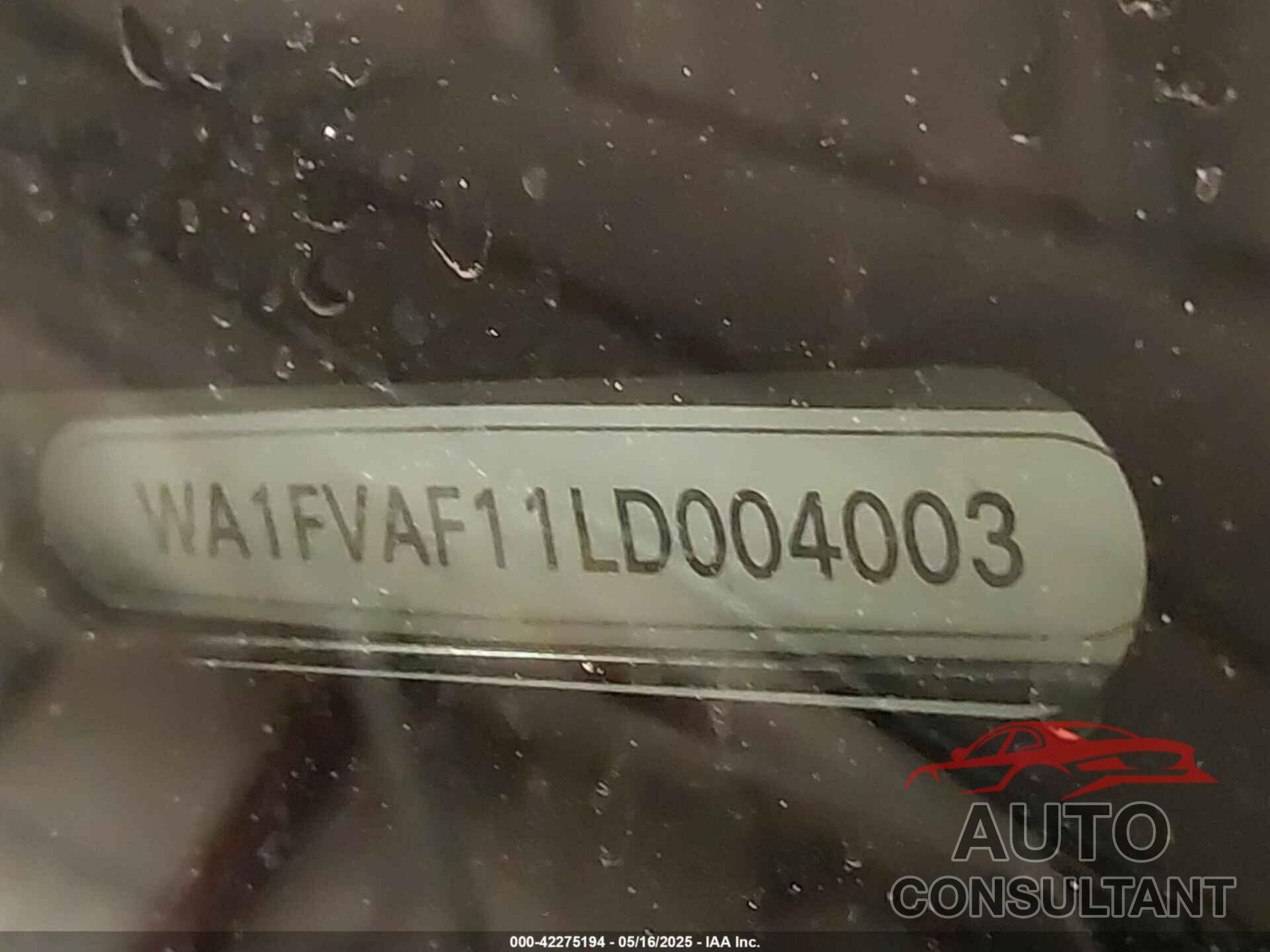 AUDI Q8 2020 - WA1FVAF11LD004003
