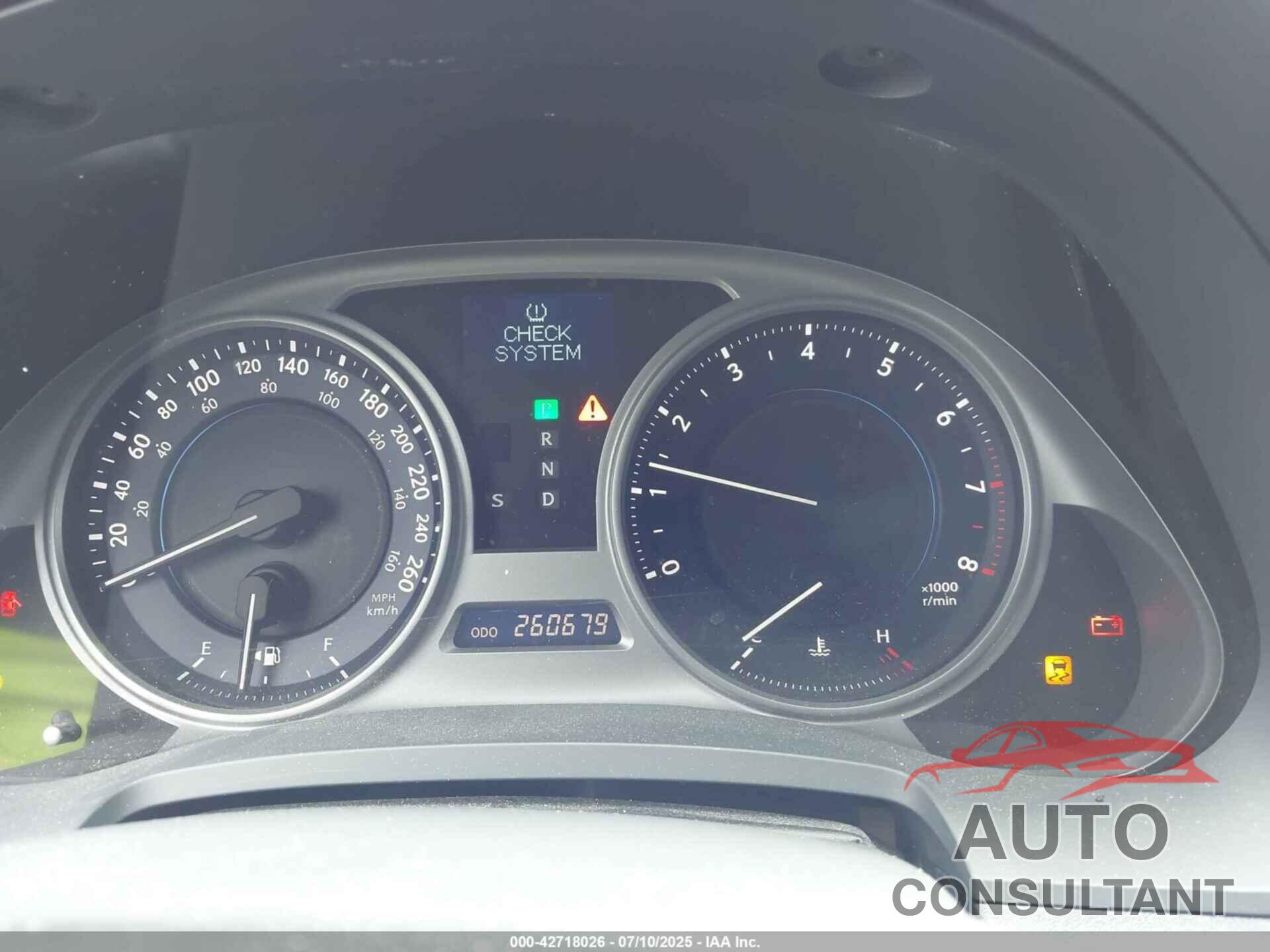 LEXUS IS 250 2009 - JTHCK262395032810