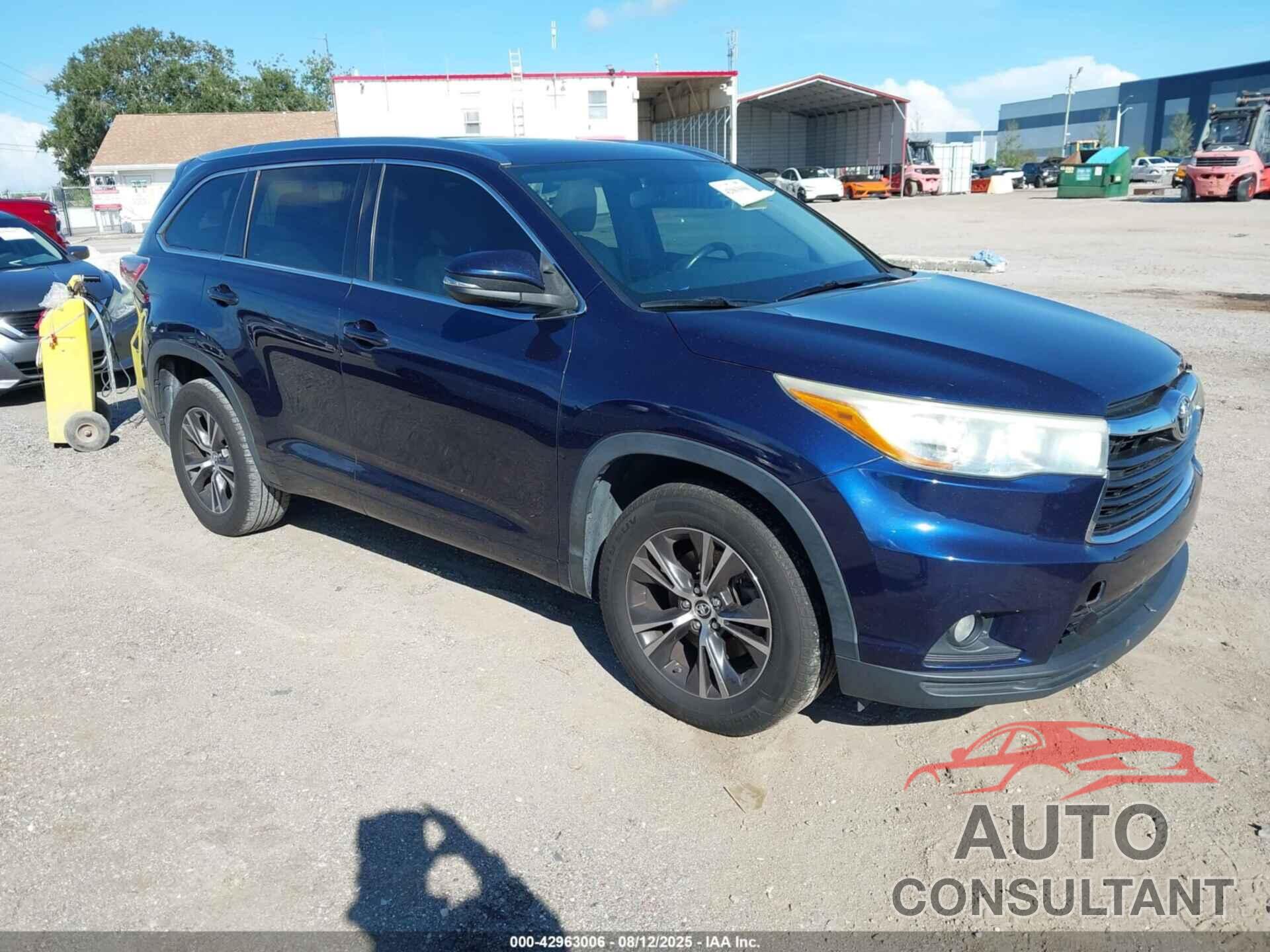 TOYOTA HIGHLANDER 2016 - 5TDKKRFHXGS126314