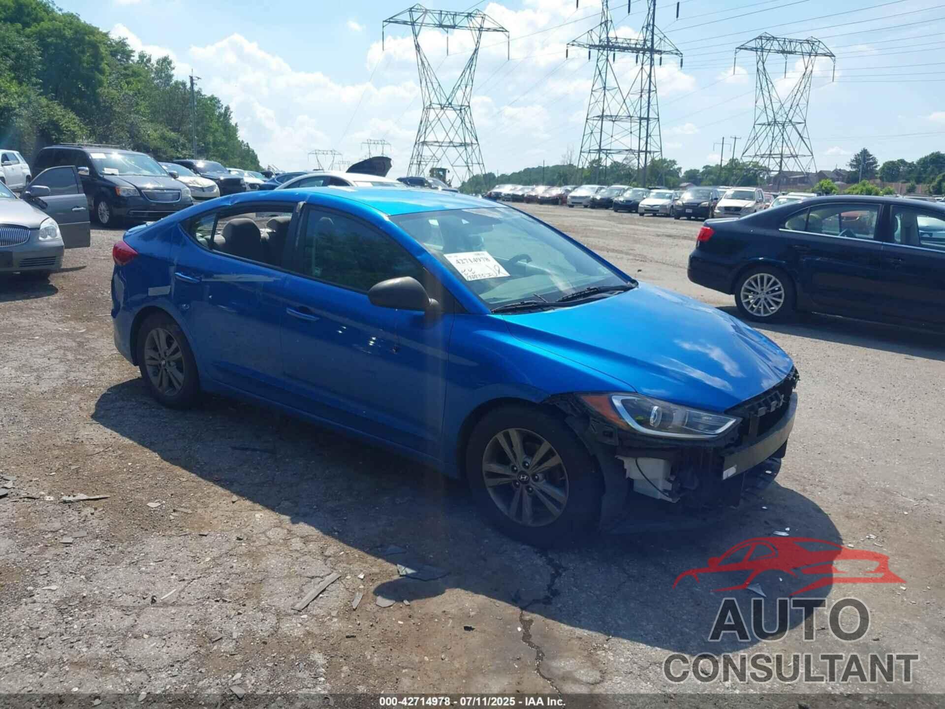 HYUNDAI ELANTRA 2018 - 5NPD84LF2JH299884