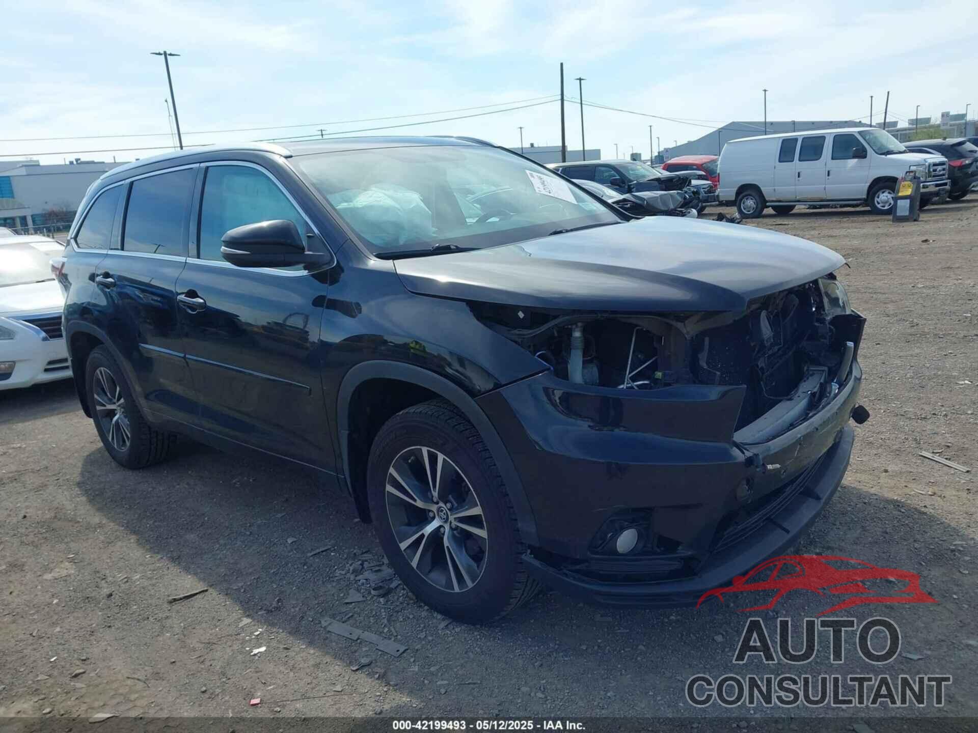TOYOTA HIGHLANDER 2016 - 5TDJKRFH3GS269861