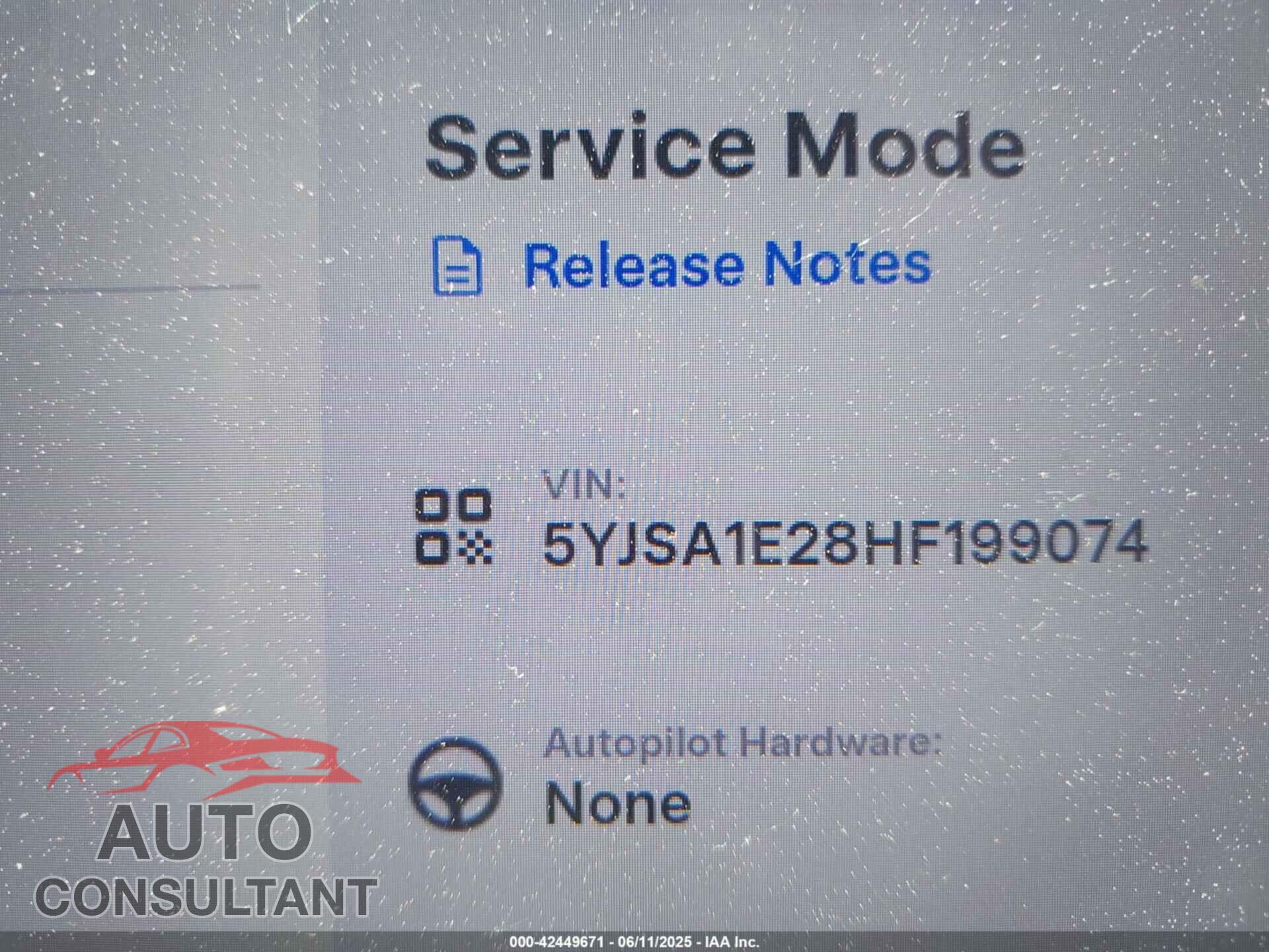 TESLA MODEL S 2017 - 5YJSA1E28HF199074