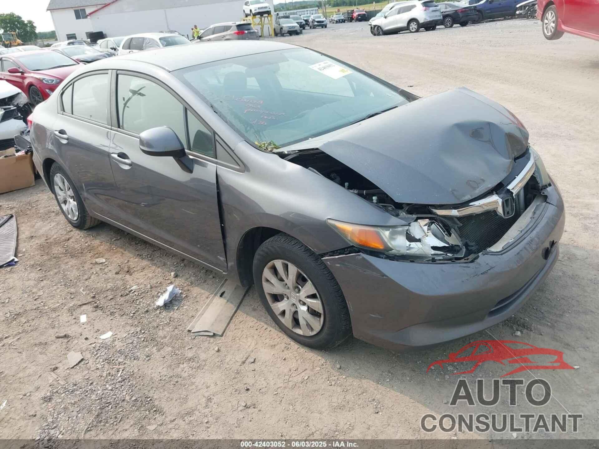 HONDA CIVIC 2012 - 19XFB2F50CE315606