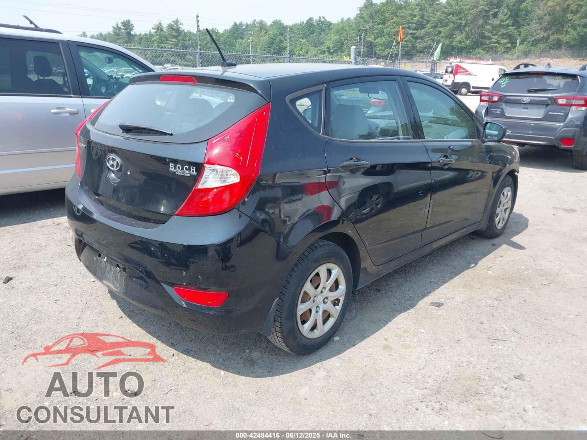 HYUNDAI ACCENT 2013 - KMHCT5AE8DU121736