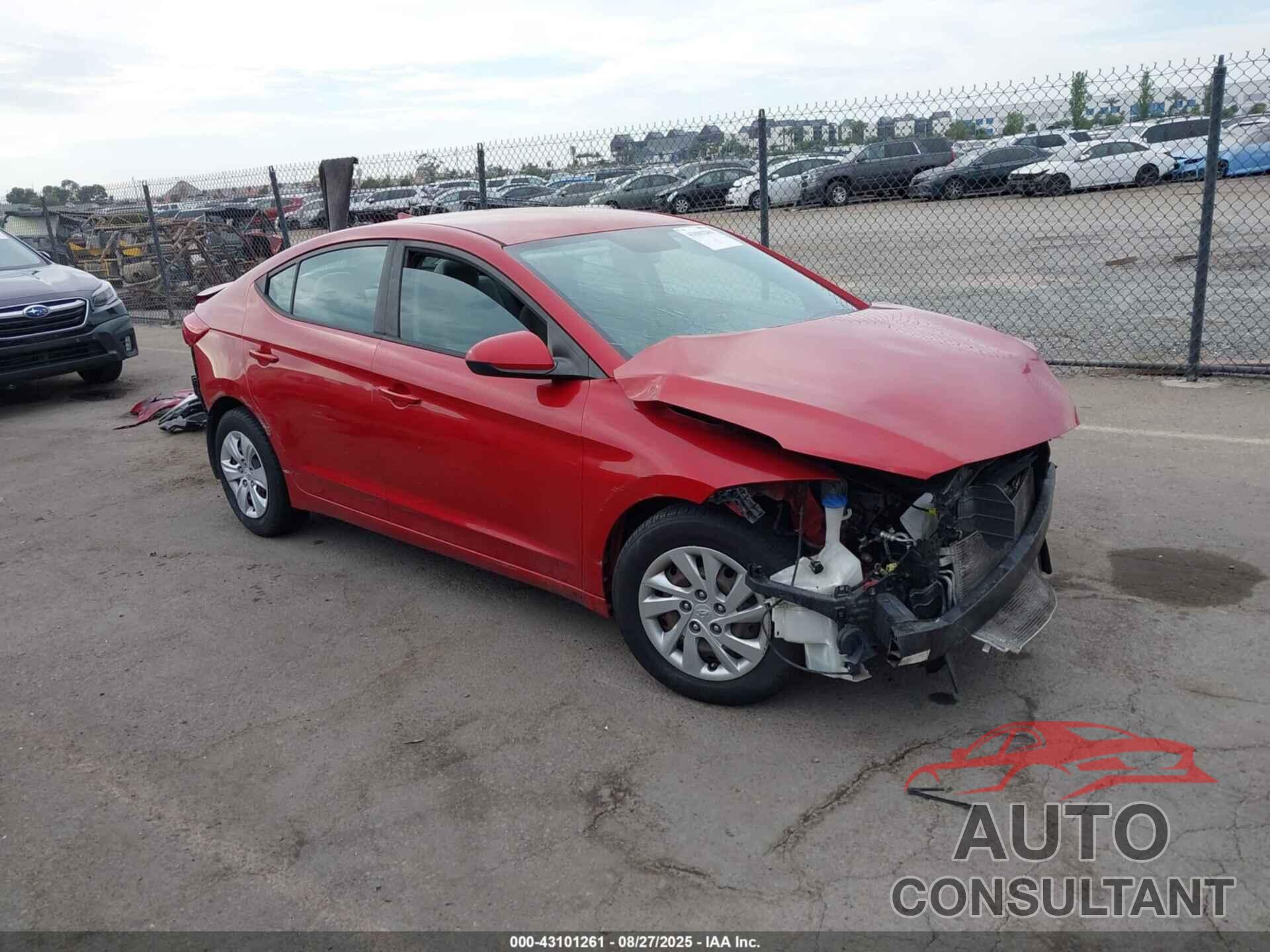 HYUNDAI ELANTRA 2017 - 5NPD74LF5HH188422