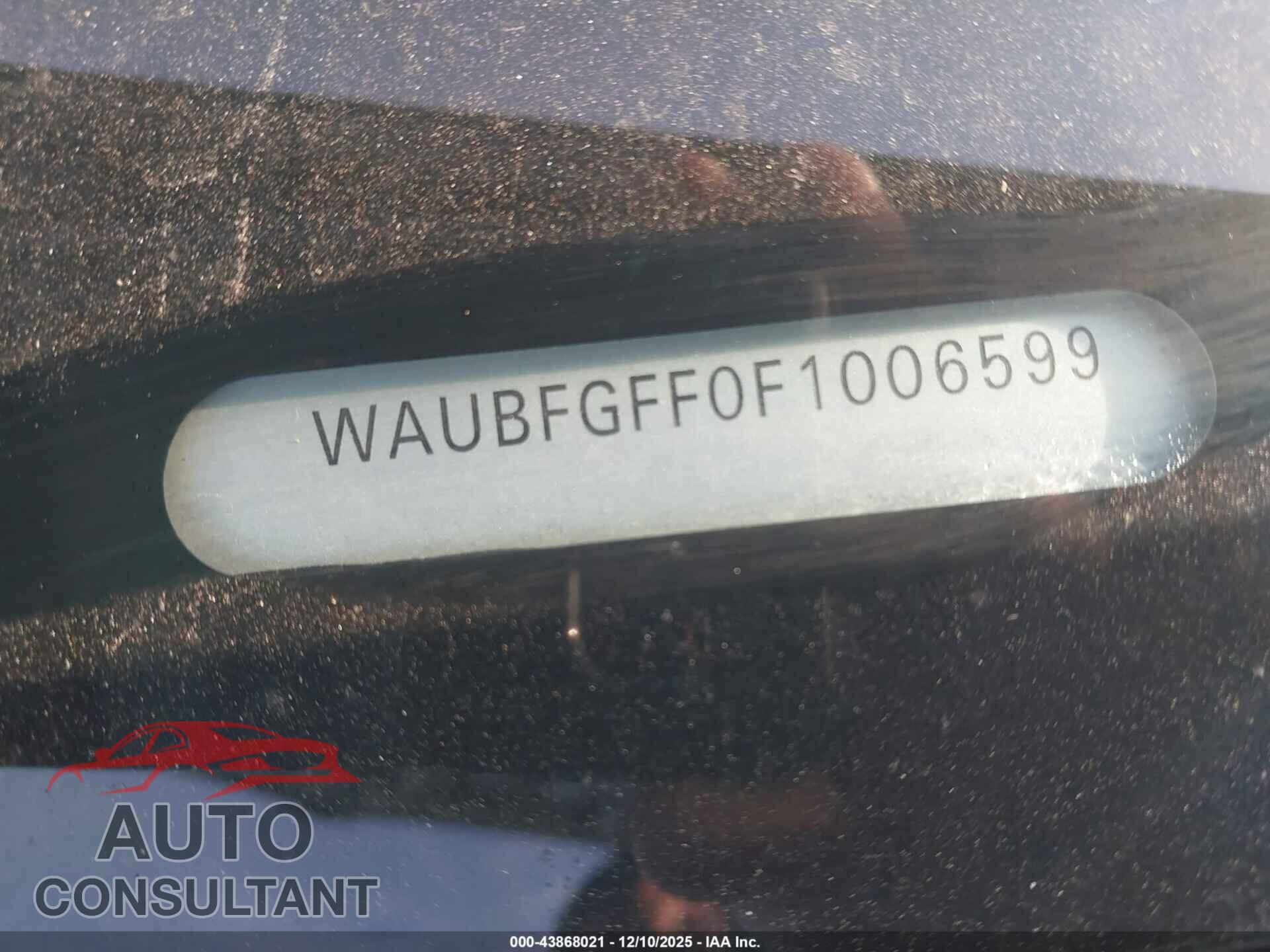 AUDI A3 2015 - WAUBFGFF0F1006599