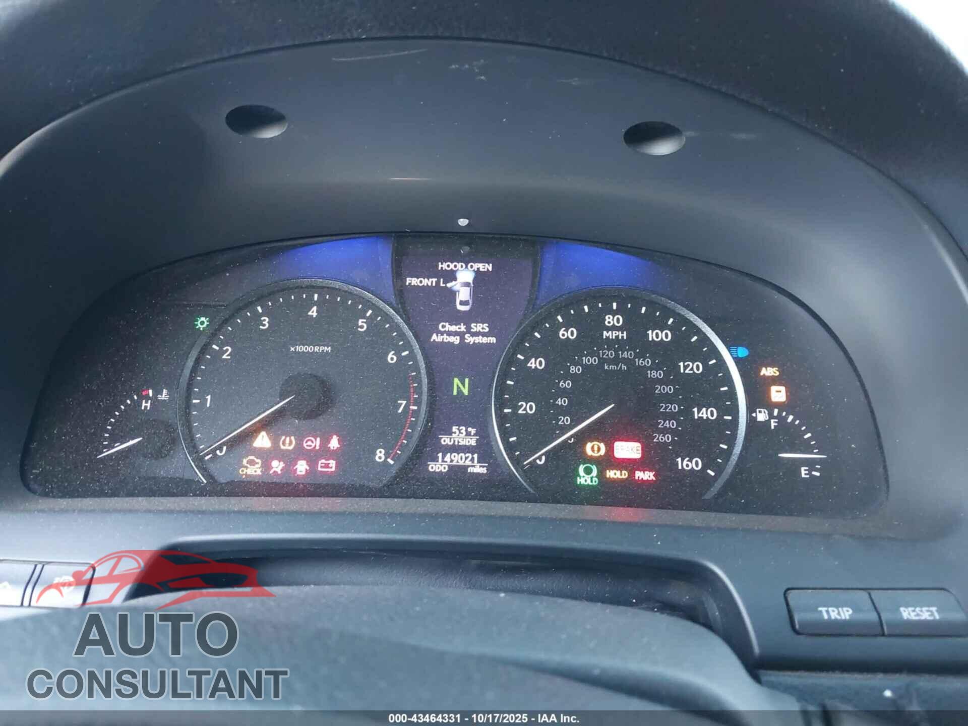 LEXUS LS 460 2013 - JTHBL5EF9D5117352