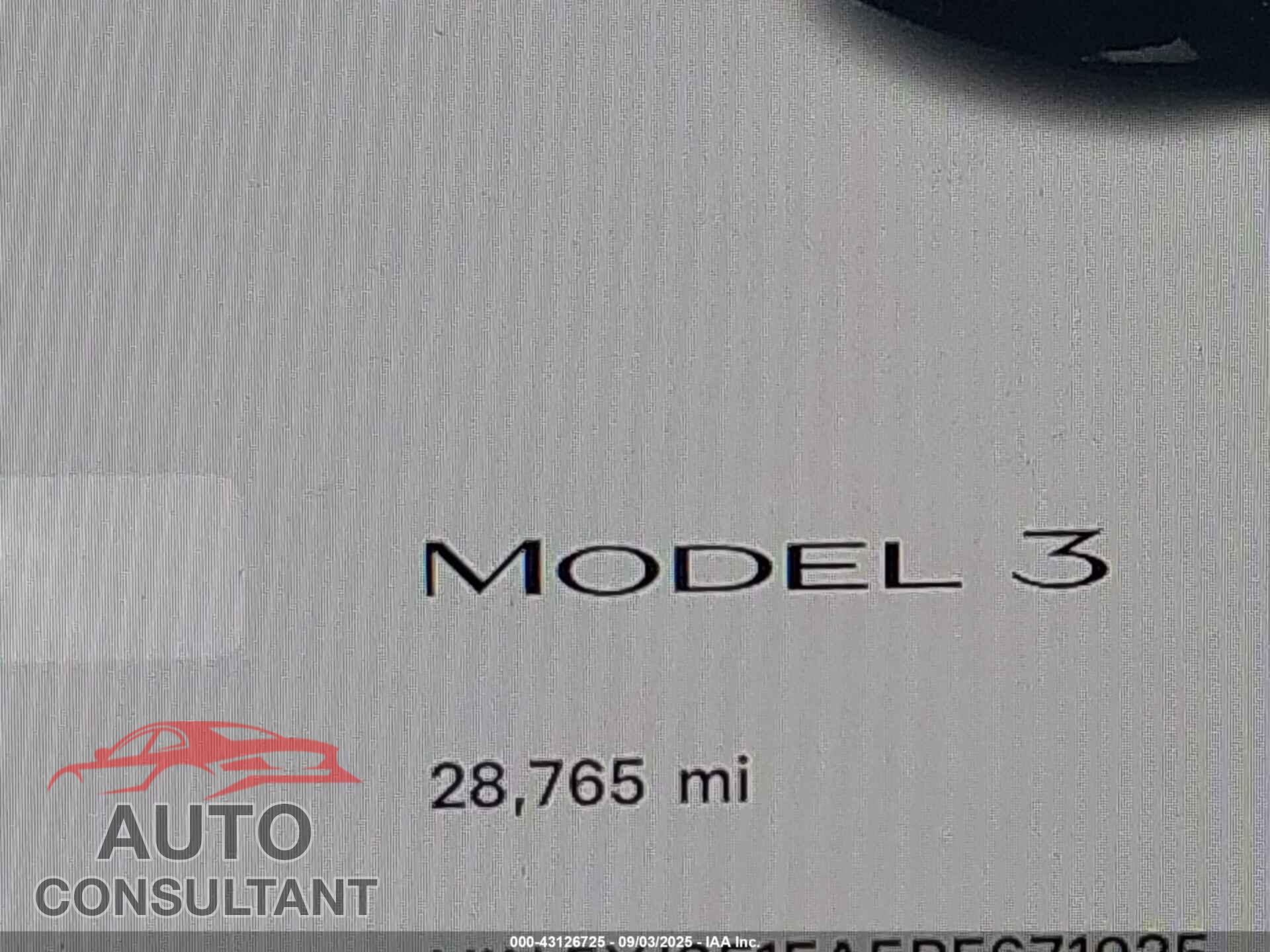 TESLA MODEL 3 2023 - 5YJ3E1EA5PF671925
