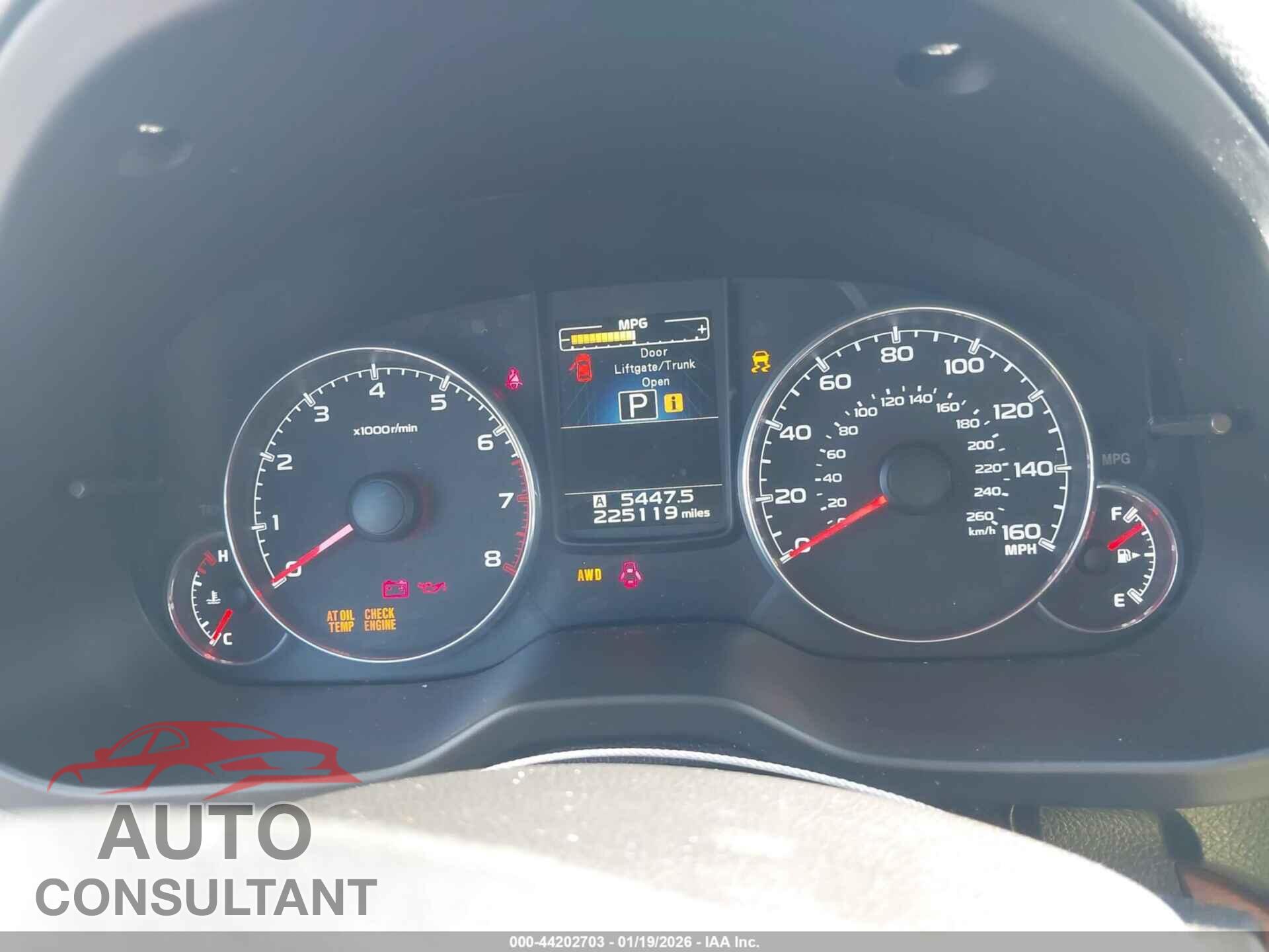 SUBARU OUTBACK 2013 - 4S4BRDKC8D2220912
