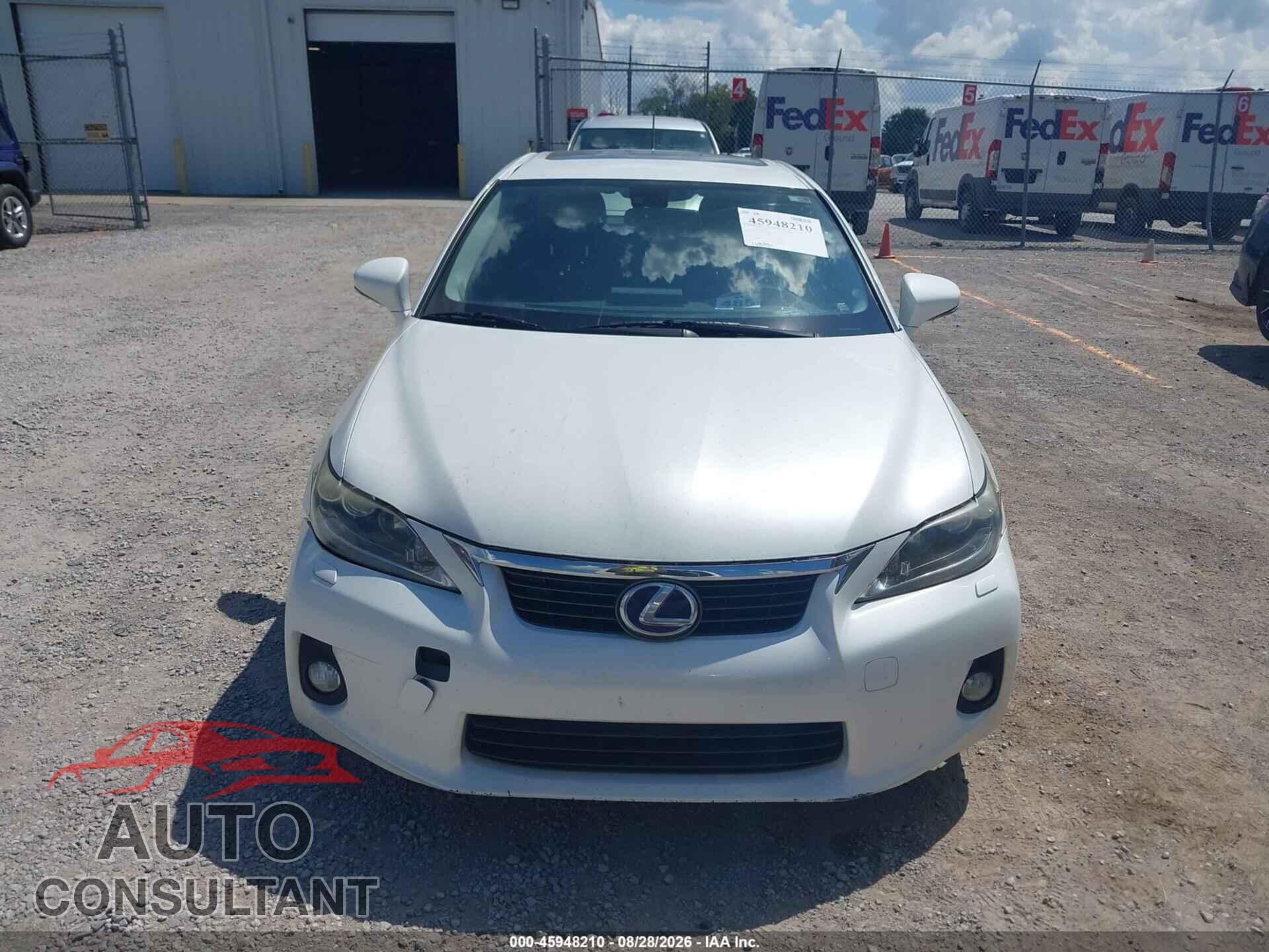 LEXUS CT 200H 2013 - JTHKD5BH2D2137091