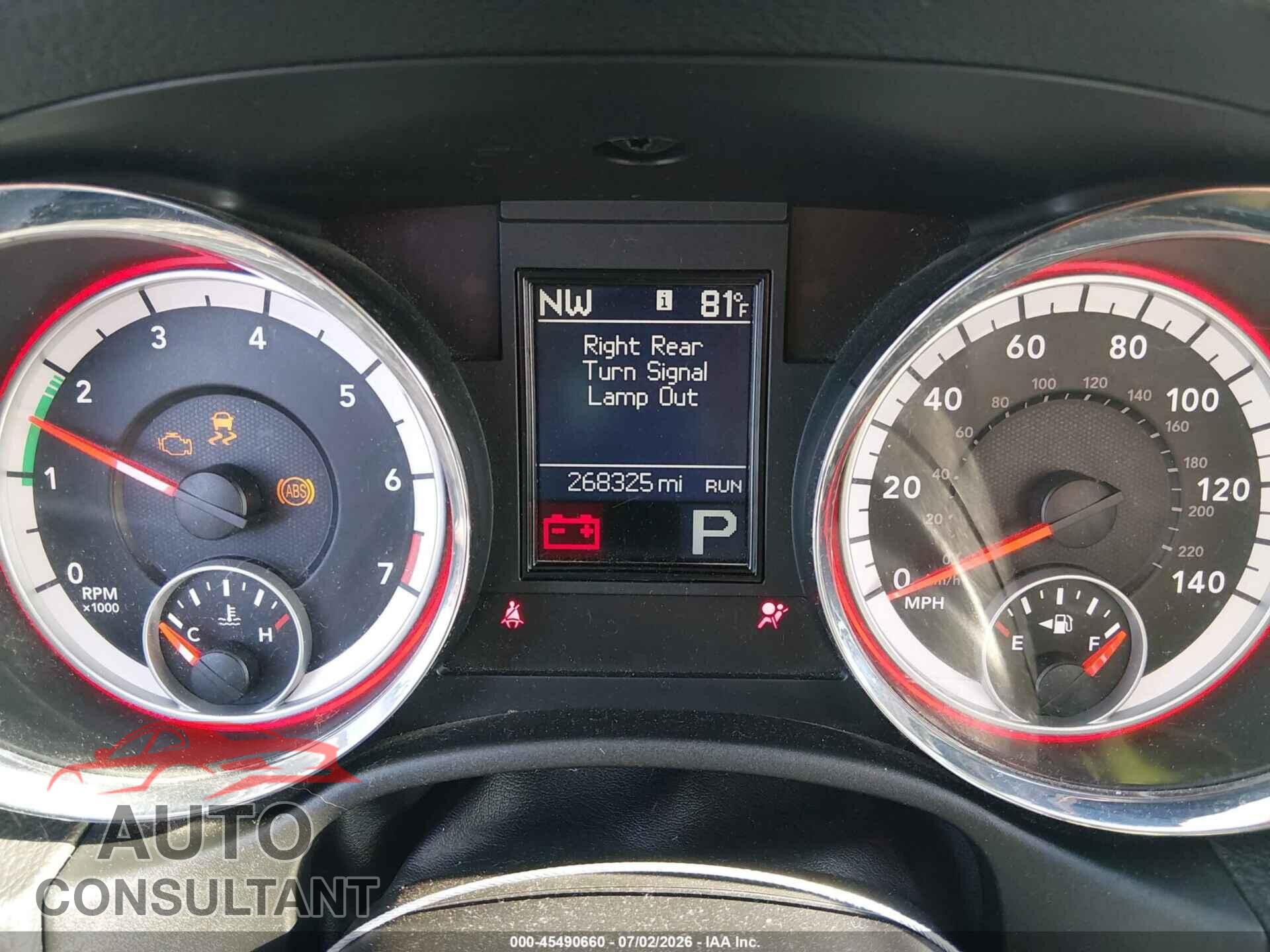 DODGE DURANGO 2012 - 1C4RDJDG7CC309184