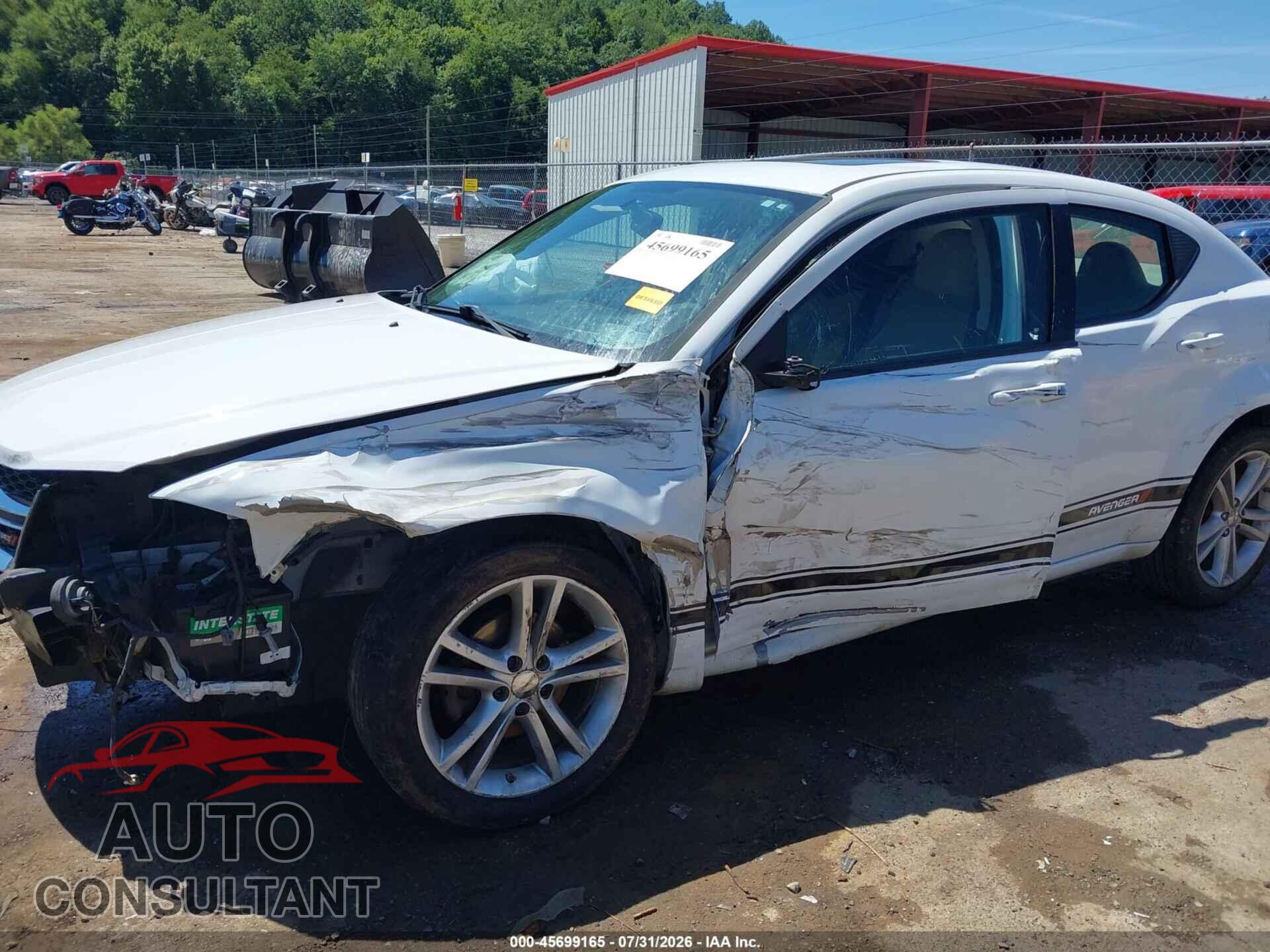 DODGE AVENGER 2013 - 1C3CDZCB0DN746240