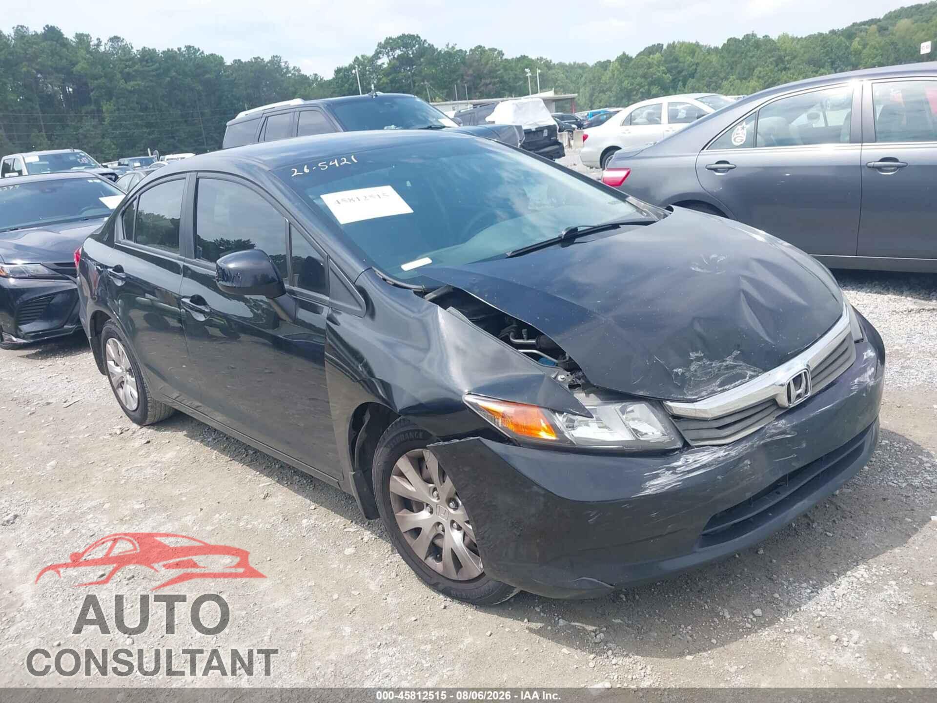 HONDA CIVIC 2012 - 19XFB2F54CE094074