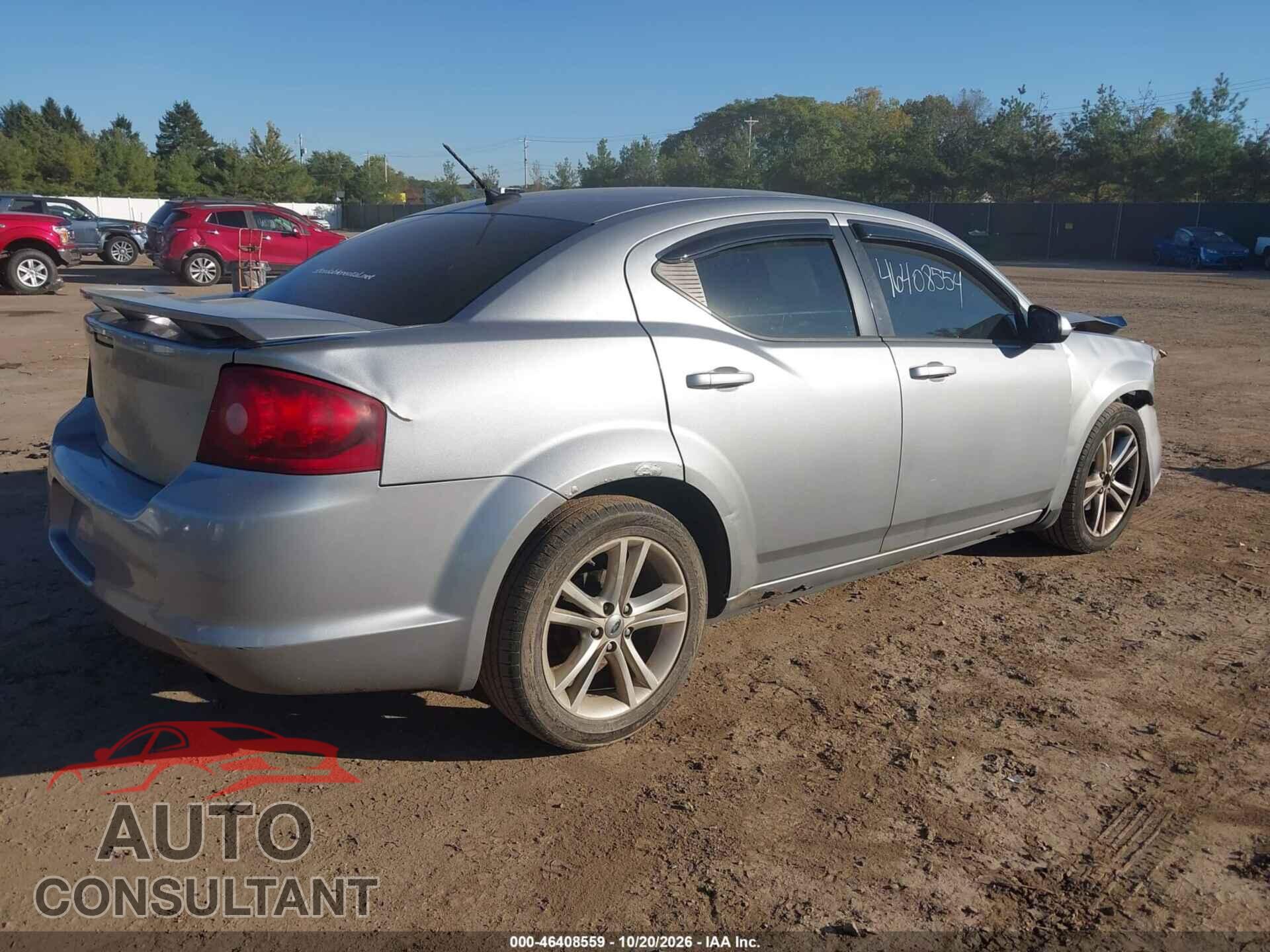 DODGE AVENGER 2013 - 1C3CDZCB9DN588240