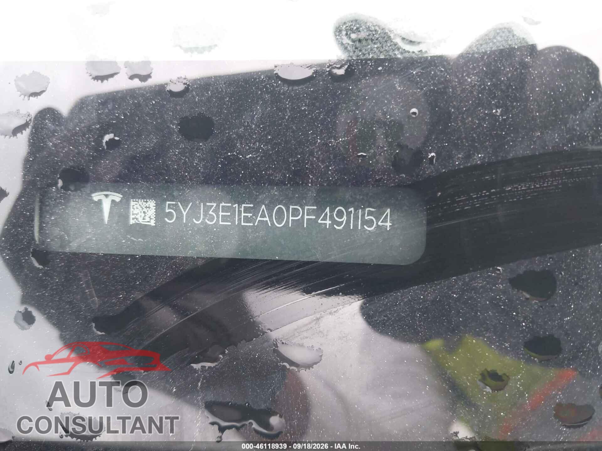 TESLA MODEL 3 2023 - 5YJ3E1EA0PF491154