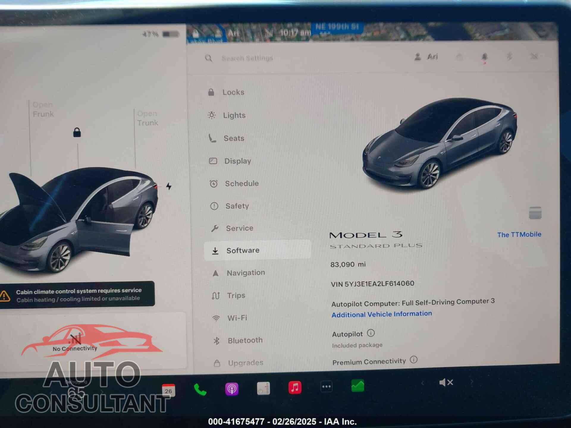 TESLA MODEL 3 2020 - 5YJ3E1EA2LF614060