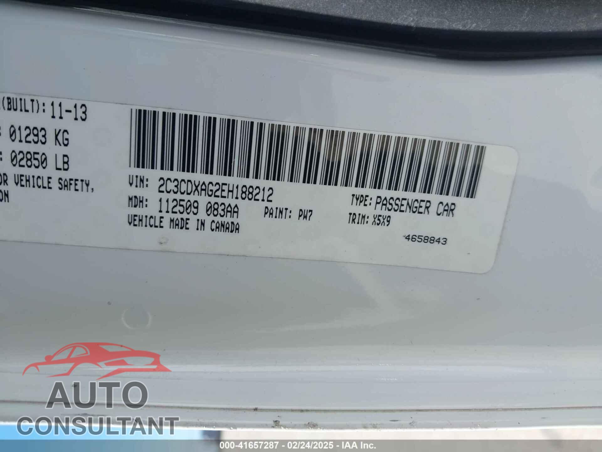 DODGE CHARGER 2014 - 2C3CDXAG2EH188212