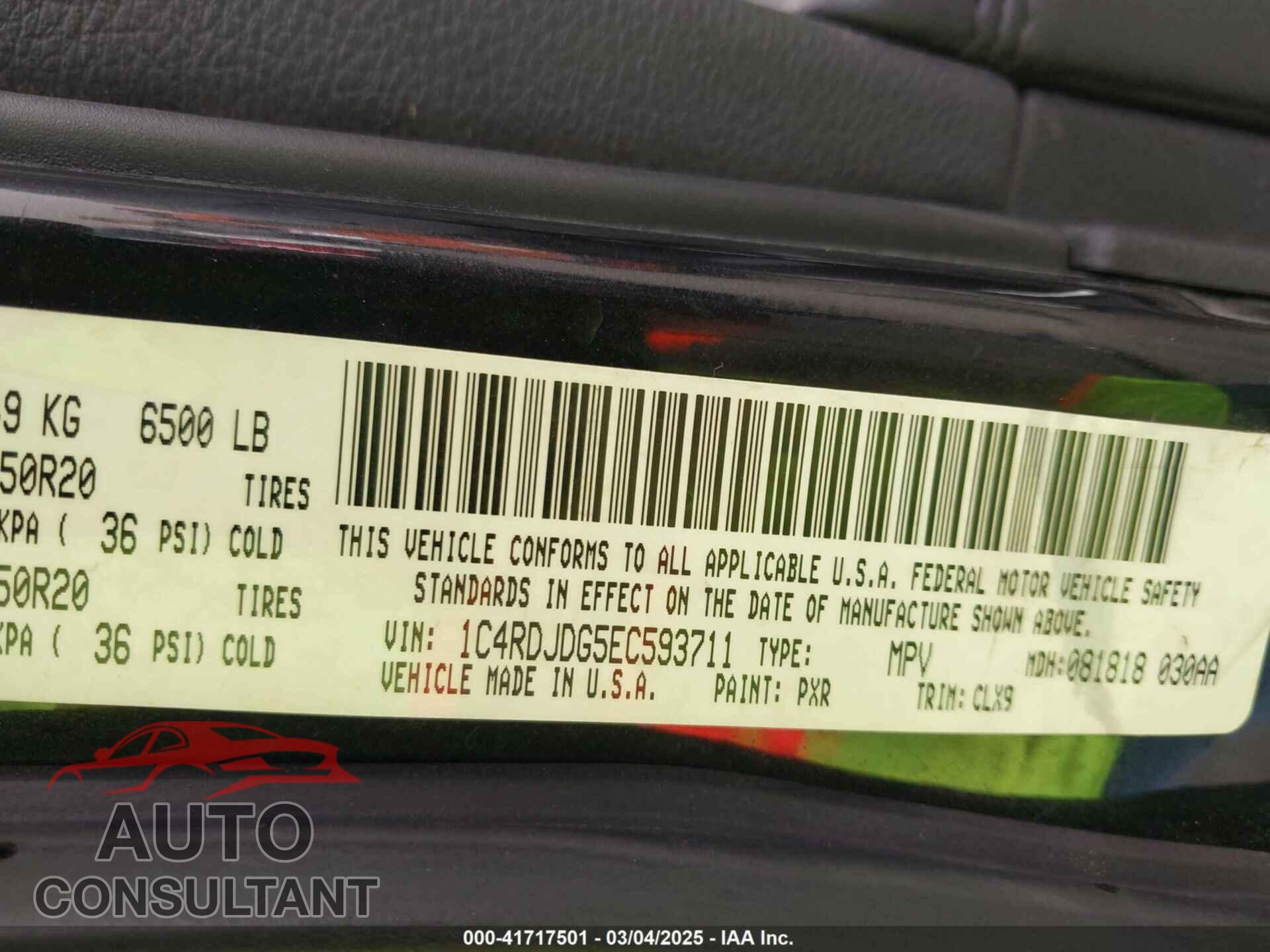 DODGE DURANGO 2014 - 1C4RDJDG5EC593711