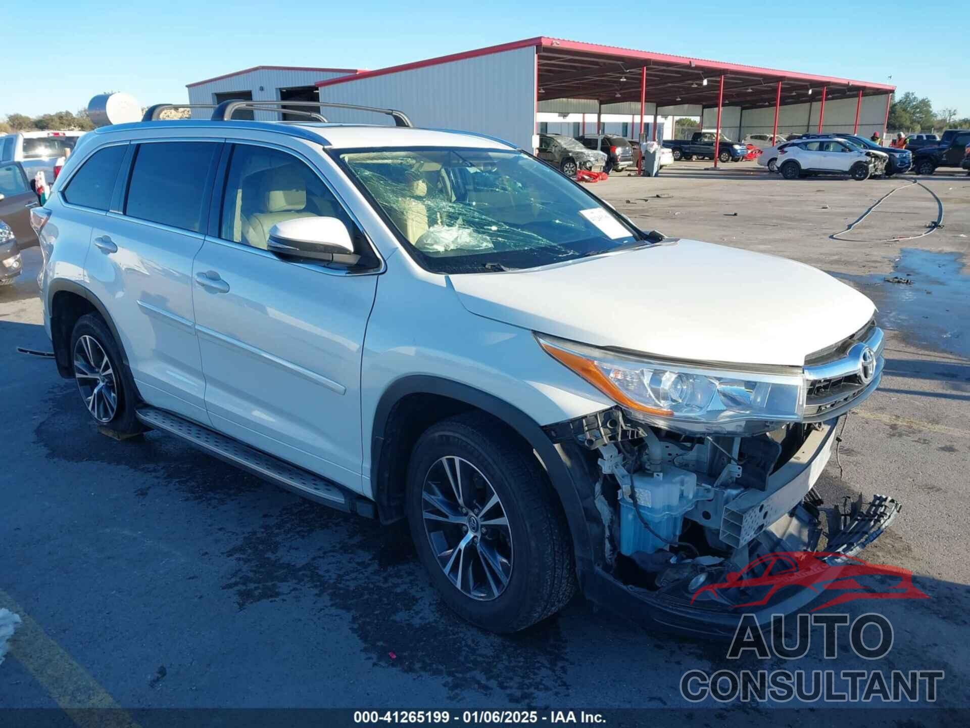 TOYOTA HIGHLANDER 2016 - 5TDKKRFH3GS136134