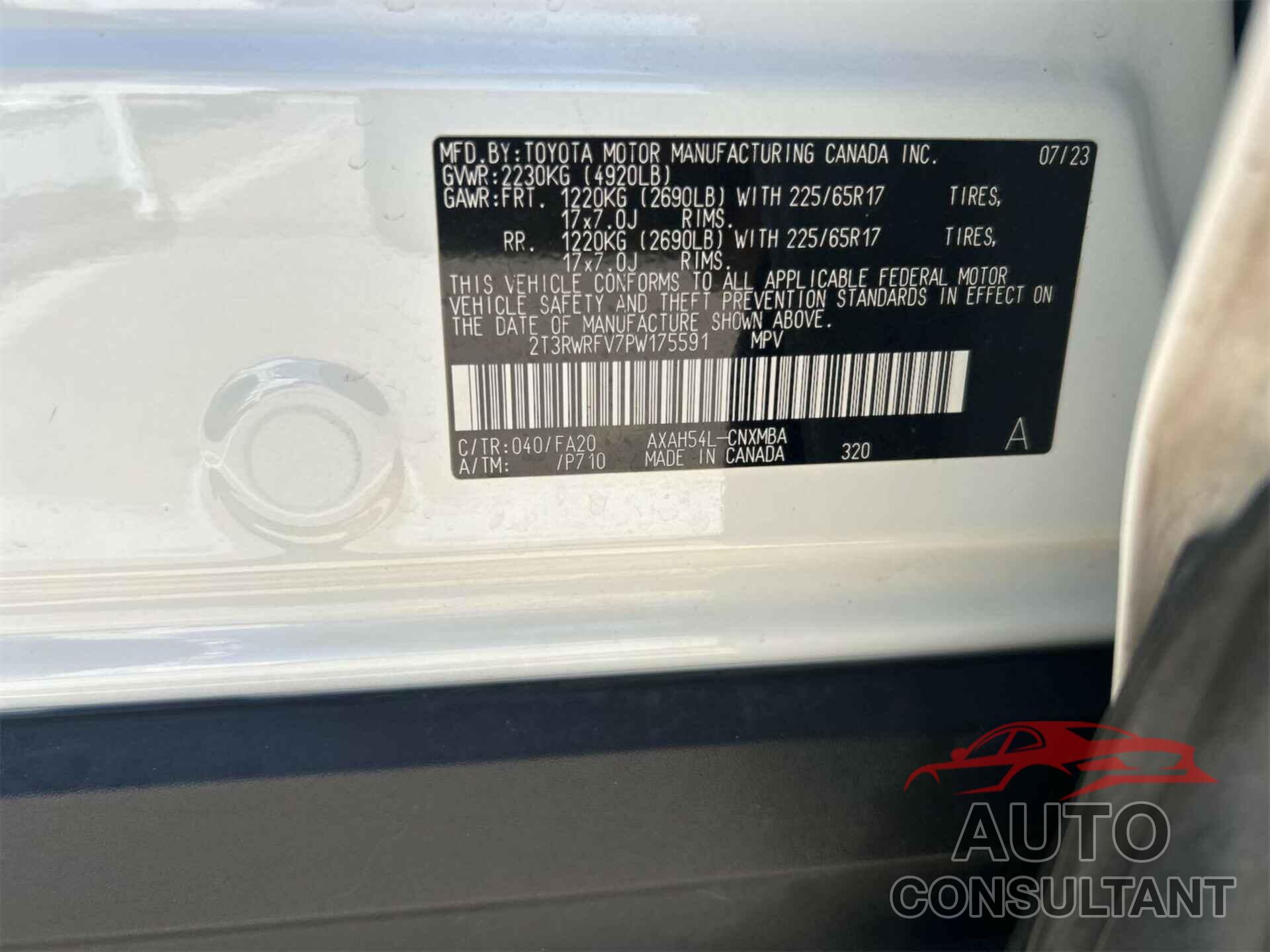 TOYOTA RAV4 HYBRID 2023 - 2T3RWRFV7PW175591