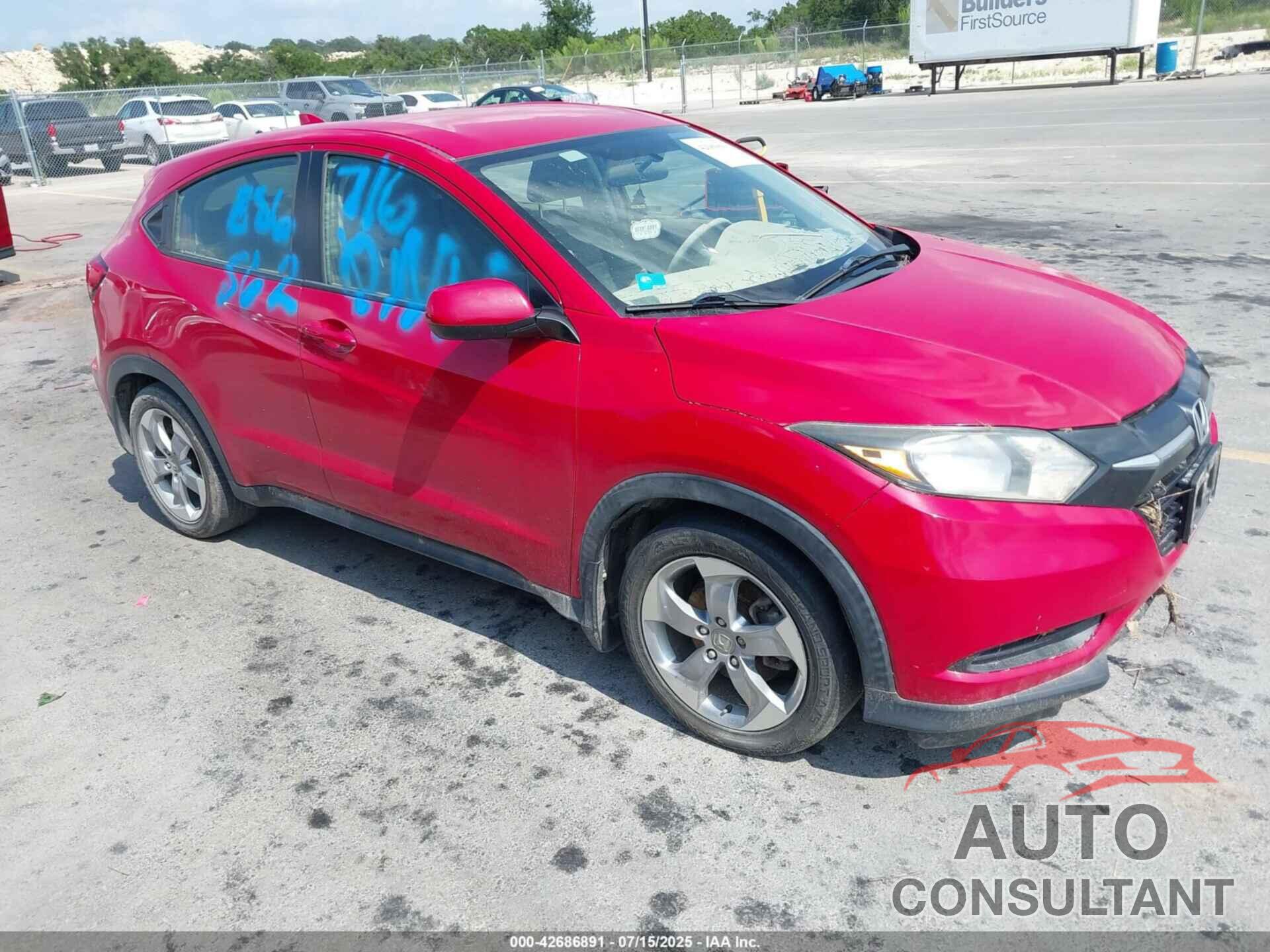 HONDA HR-V 2018 - 3CZRU5H38JM713616