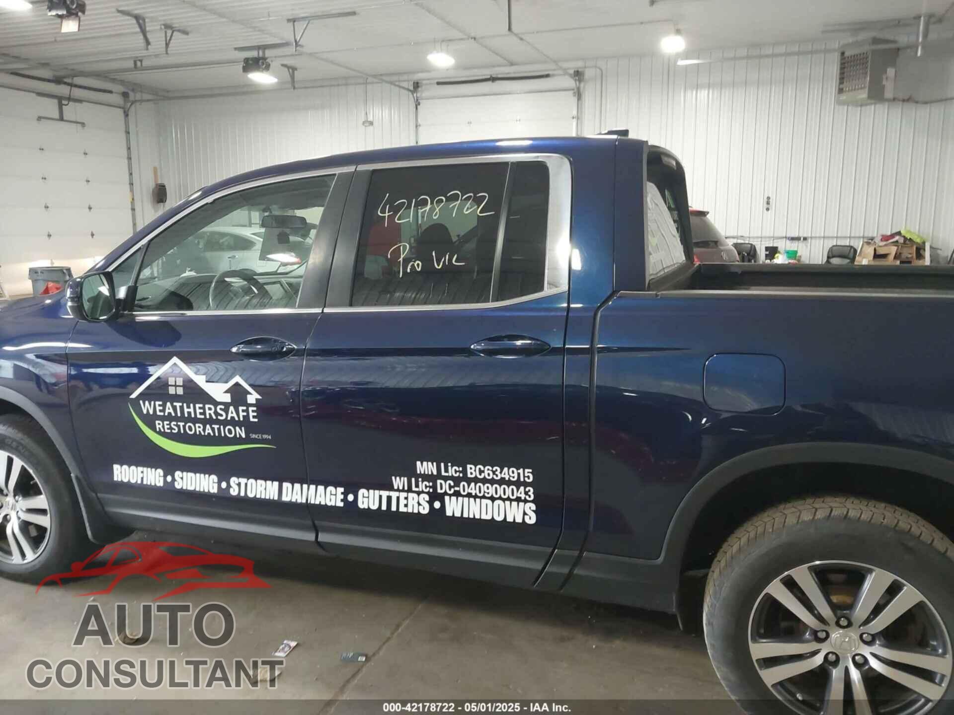 HONDA RIDGELINE 2017 - 5FPYK3F48HB039447