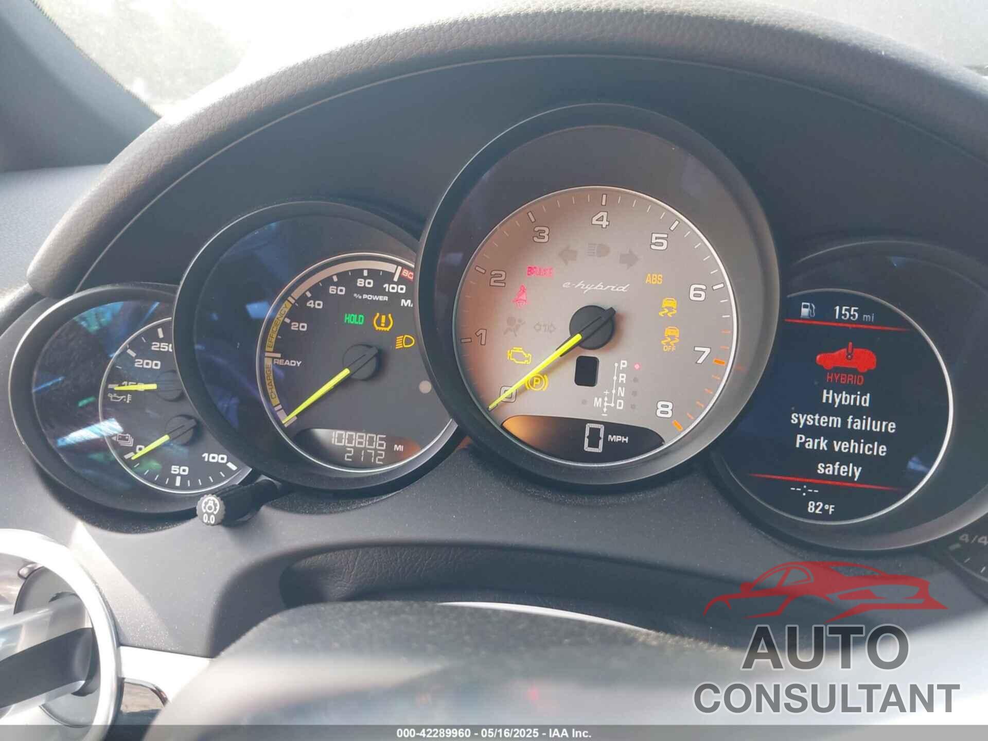 PORSCHE CAYENNE E-HYBRID 2016 - WP1AE2A27GLA59572