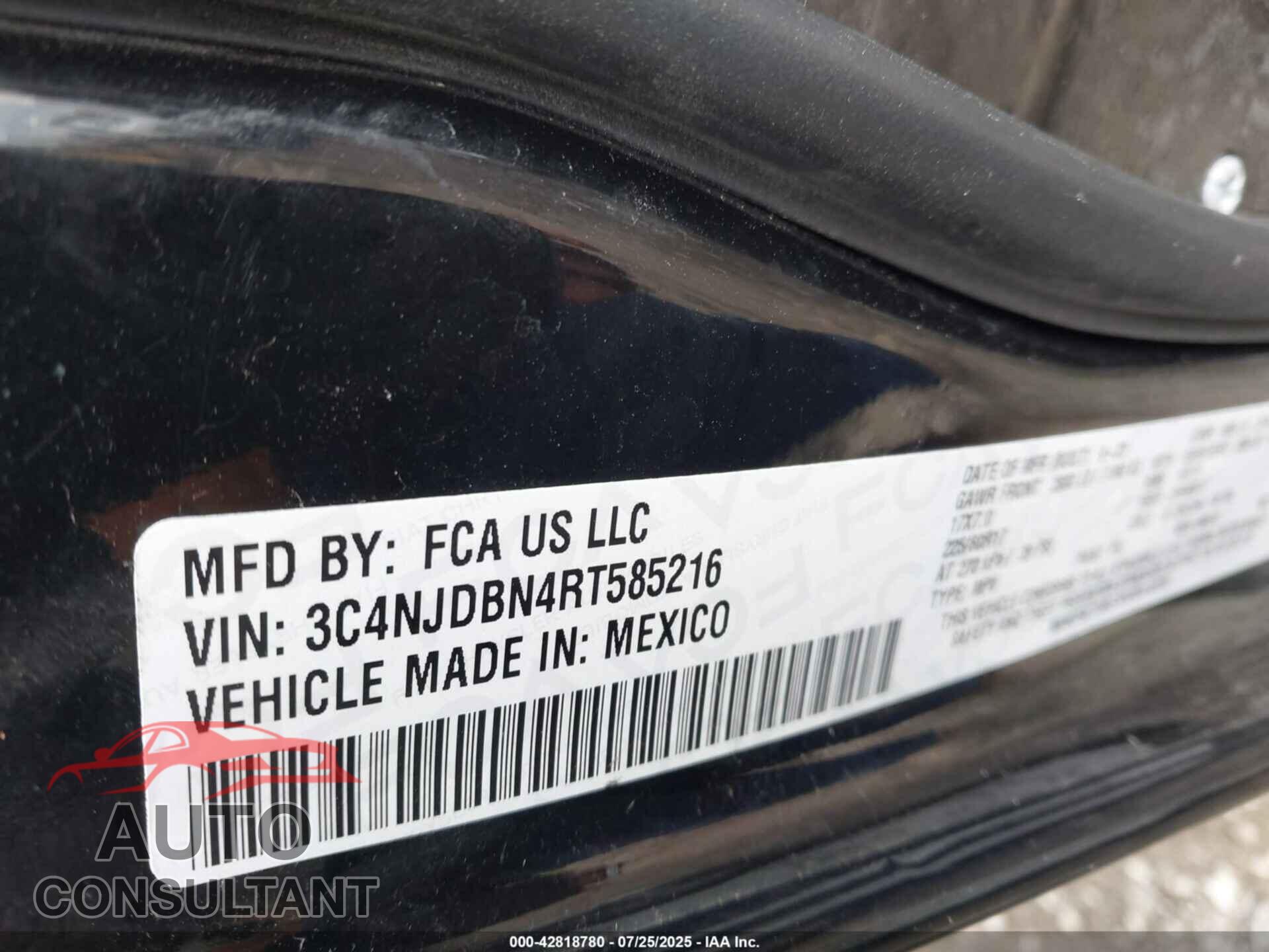 JEEP COMPASS 2024 - 3C4NJDBN4RT585216