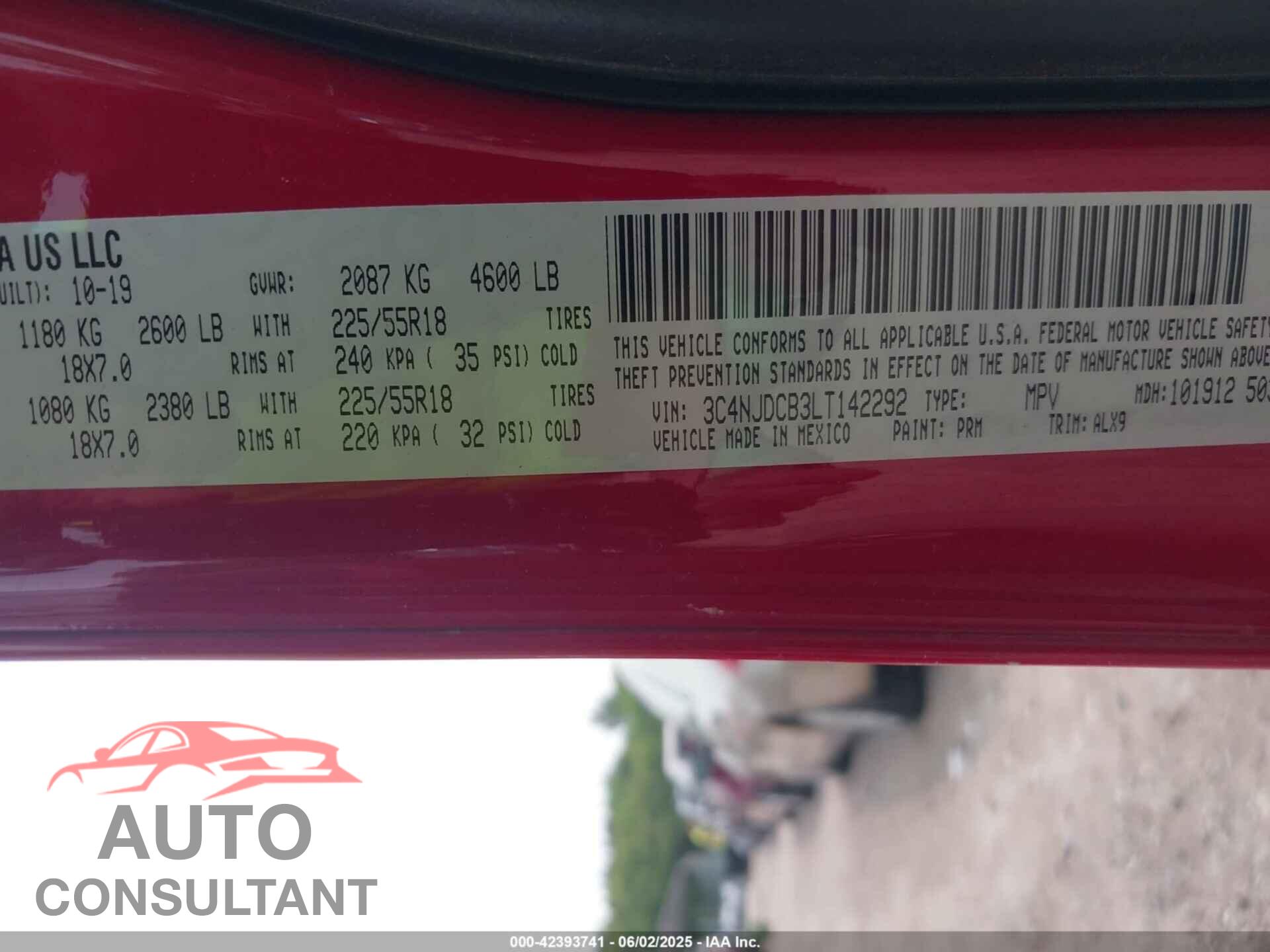 JEEP COMPASS 2020 - 3C4NJDCB3LT142292