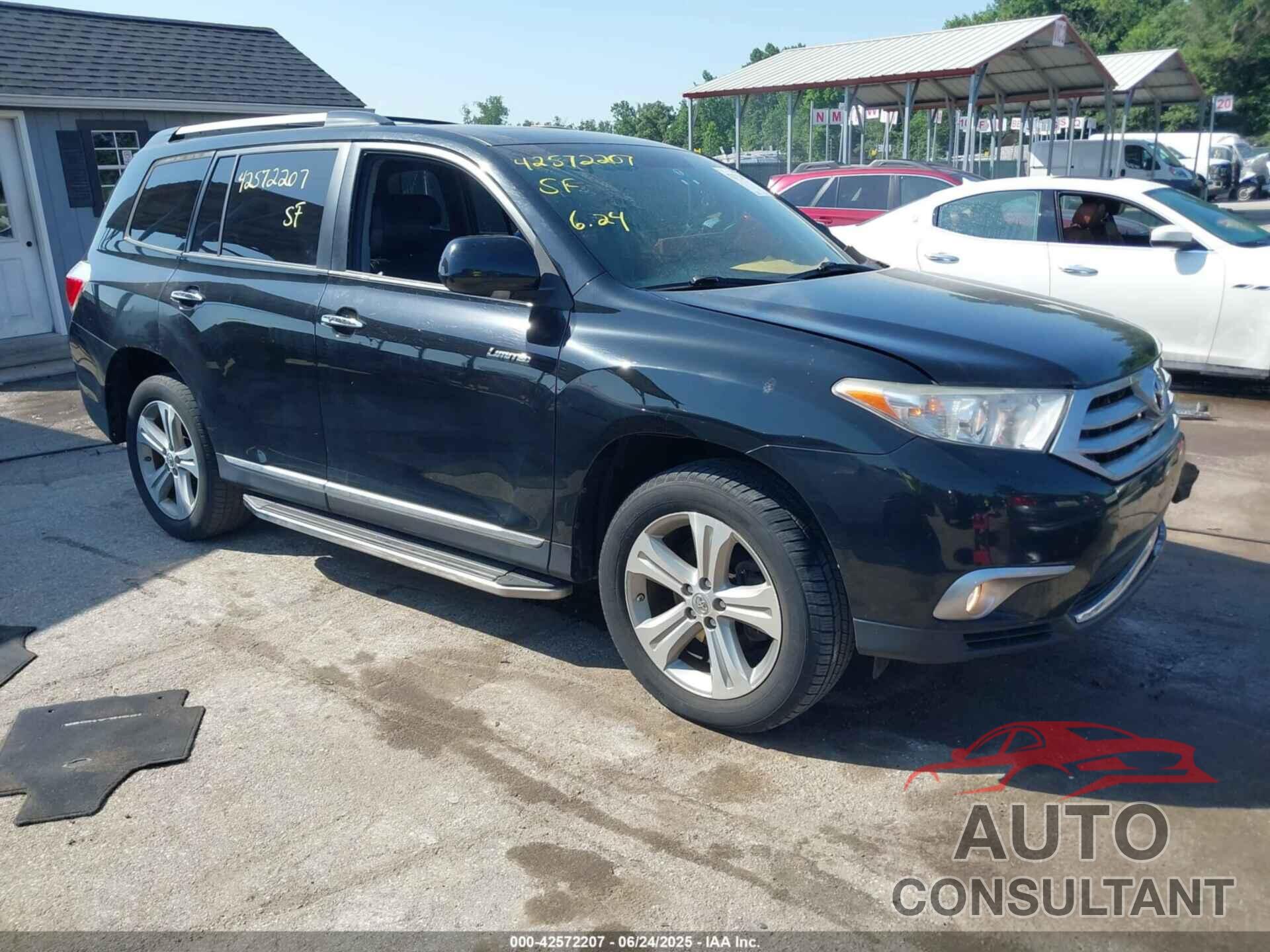 TOYOTA HIGHLANDER 2013 - 5TDYK3EH5DS136690