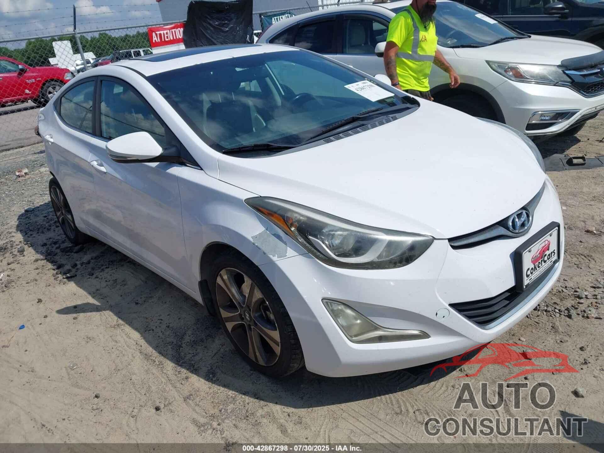 HYUNDAI ELANTRA 2015 - KMHDH4AH9FU227092