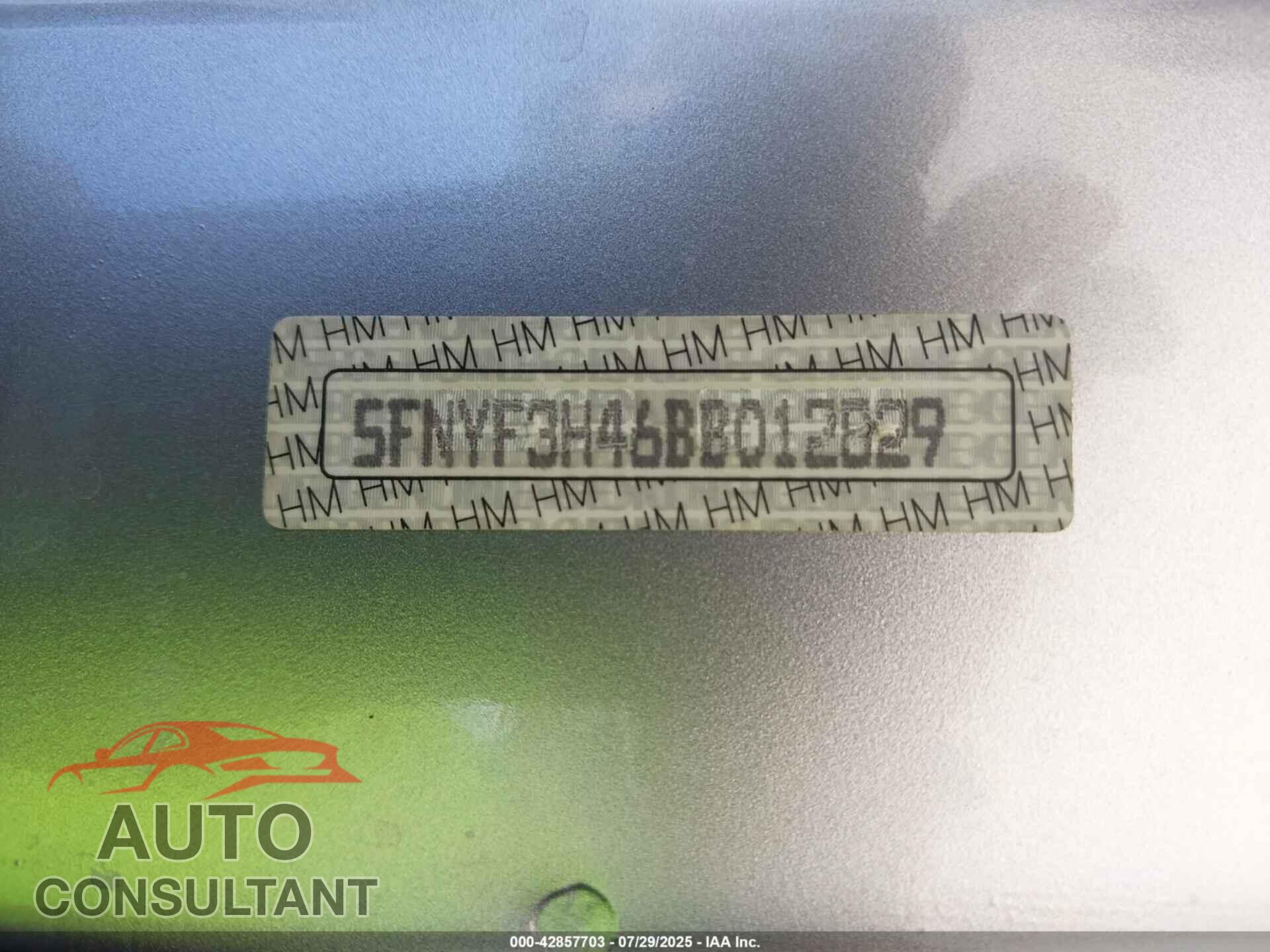 HONDA PILOT 2011 - 5FNYF3H46BB012829