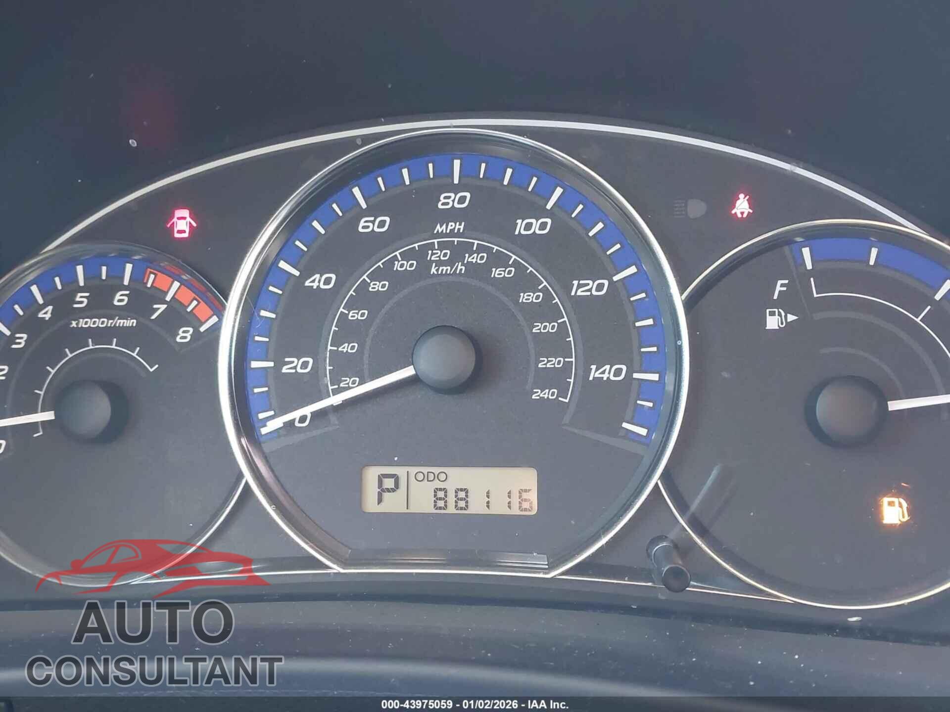 SUBARU FORESTER 2012 - JF2SHAEC5CH447103