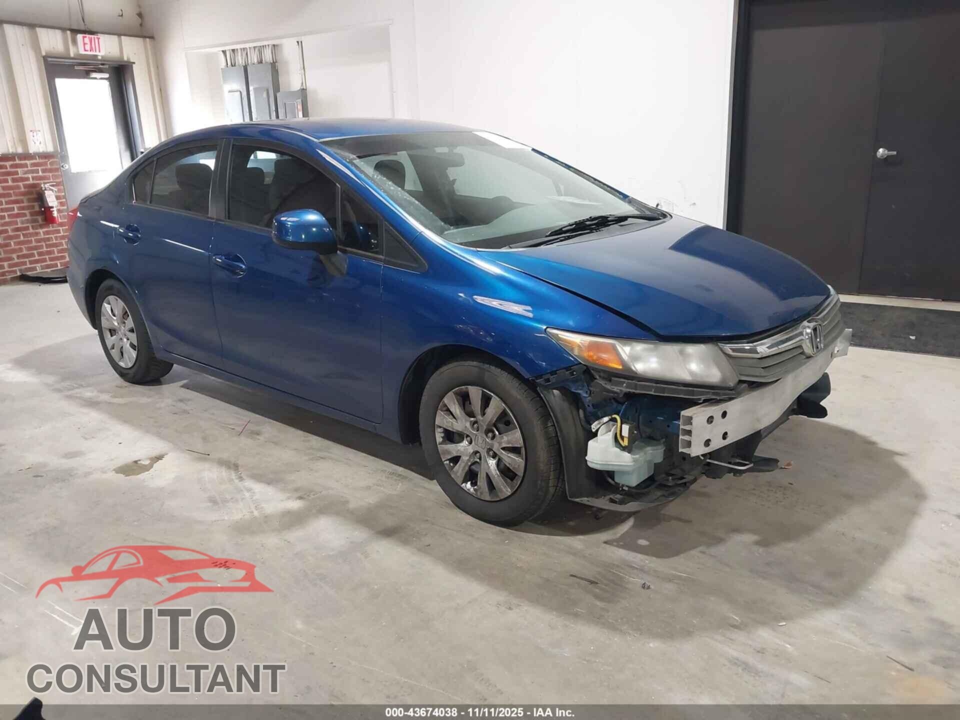HONDA CIVIC 2012 - 19XFB2F54CE067814