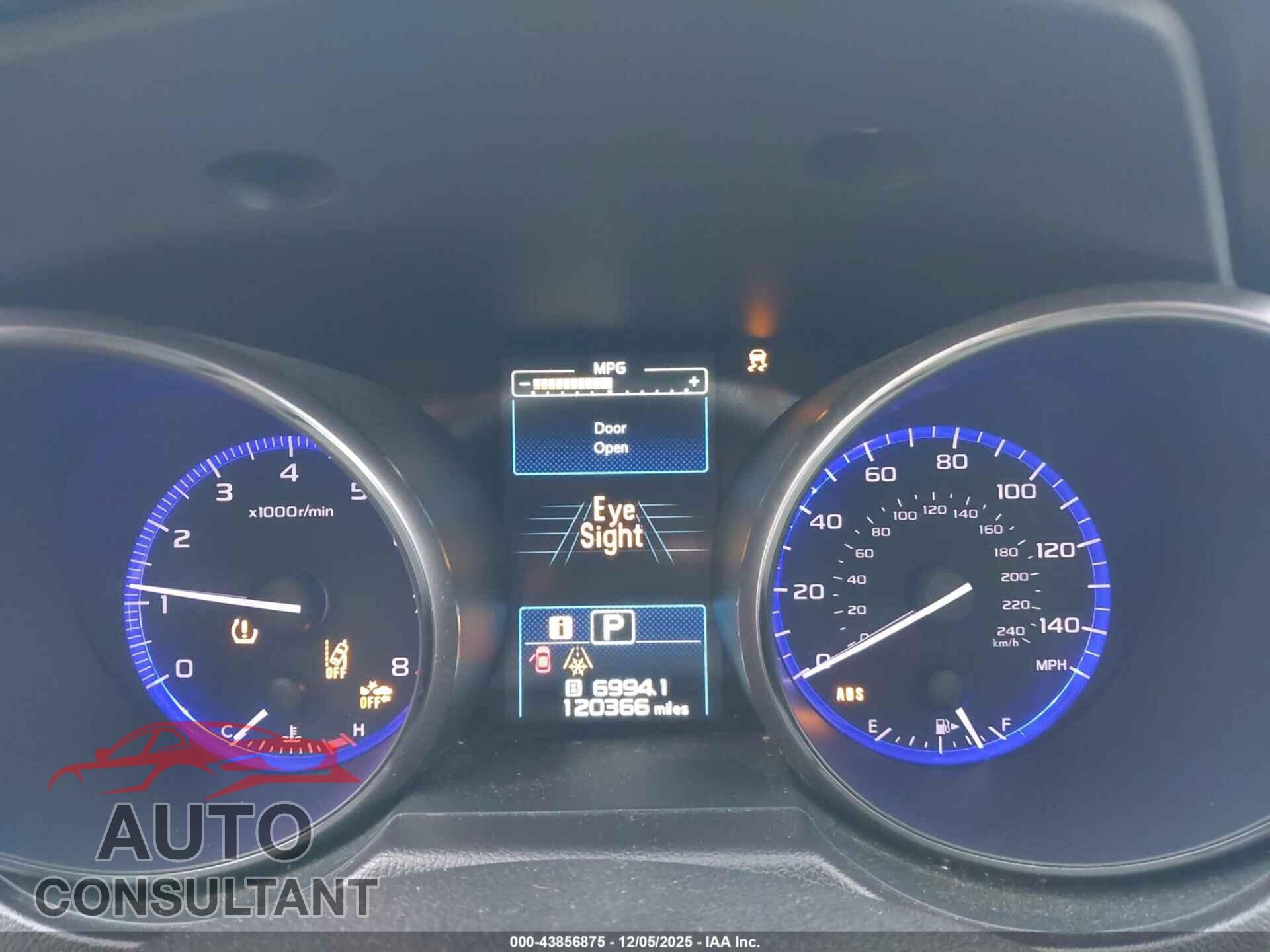 SUBARU OUTBACK 2016 - 4S4BSANC9G3246898