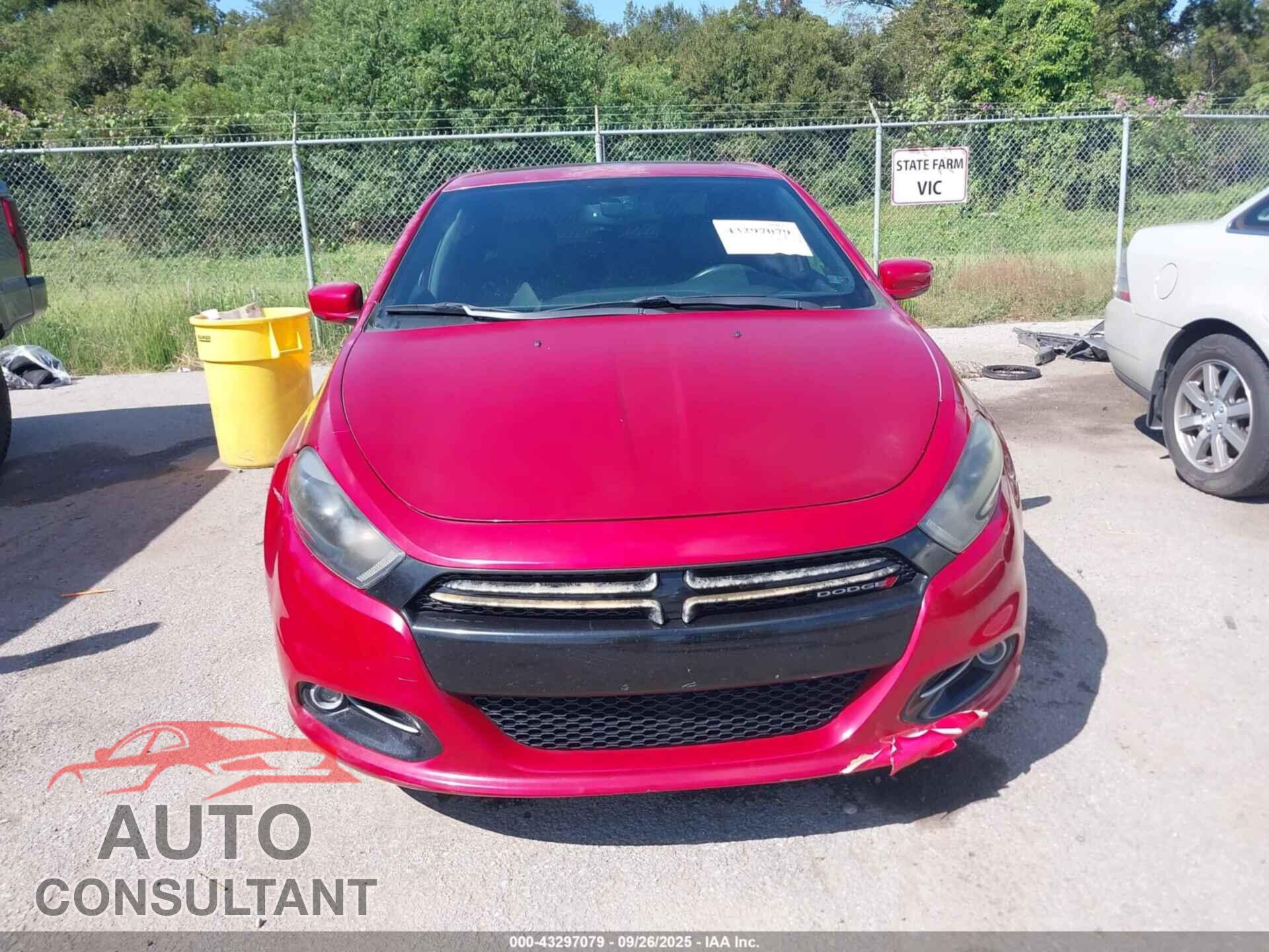 DODGE DART 2015 - 1C3CDFEB7FD238223