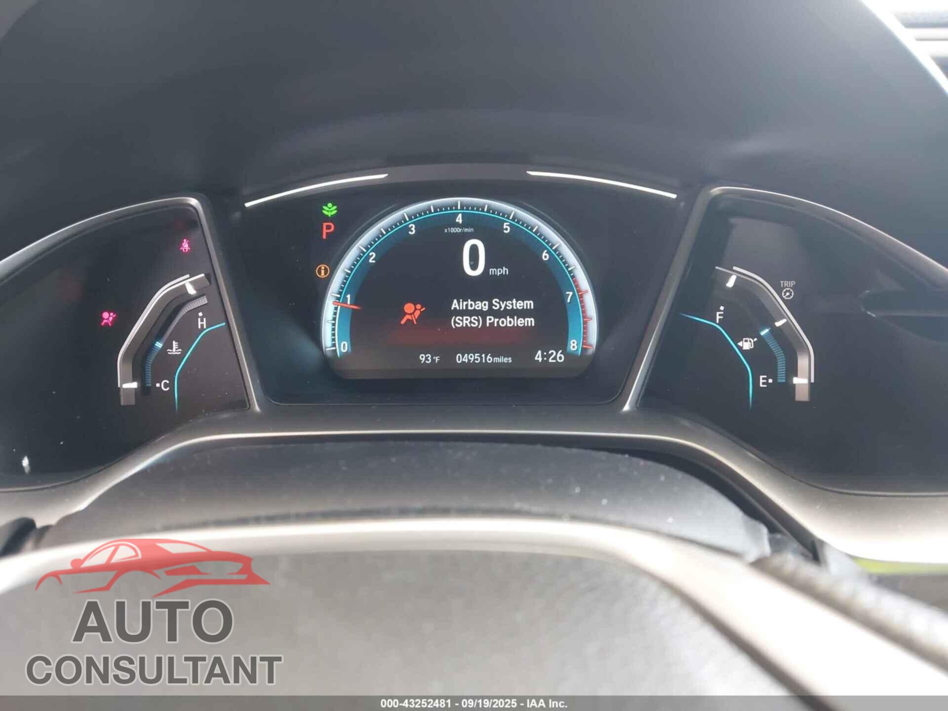 HONDA CIVIC 2017 - 19XFC2F75HE066239