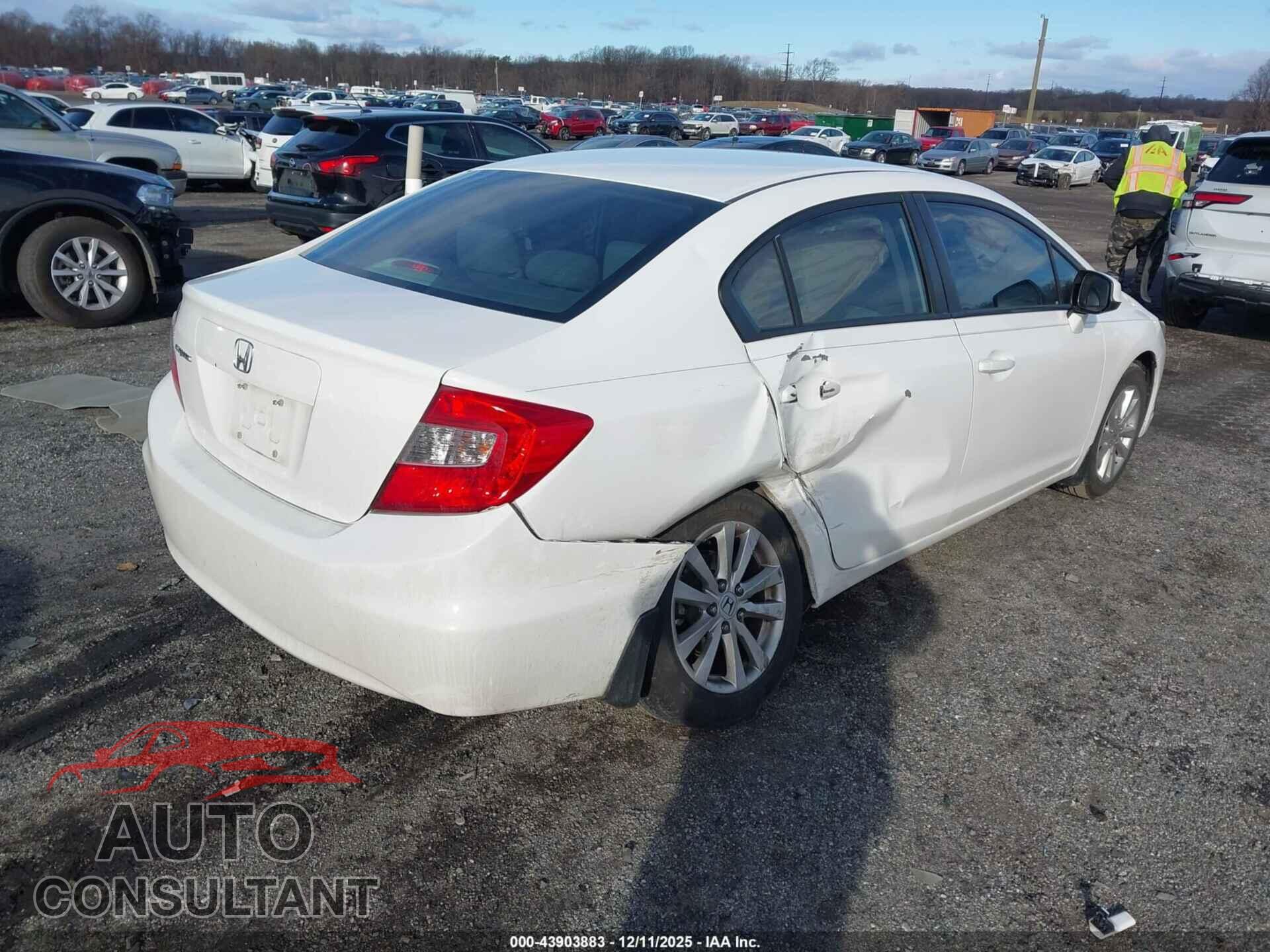 HONDA CIVIC 2012 - 19XFB2F89CE366631