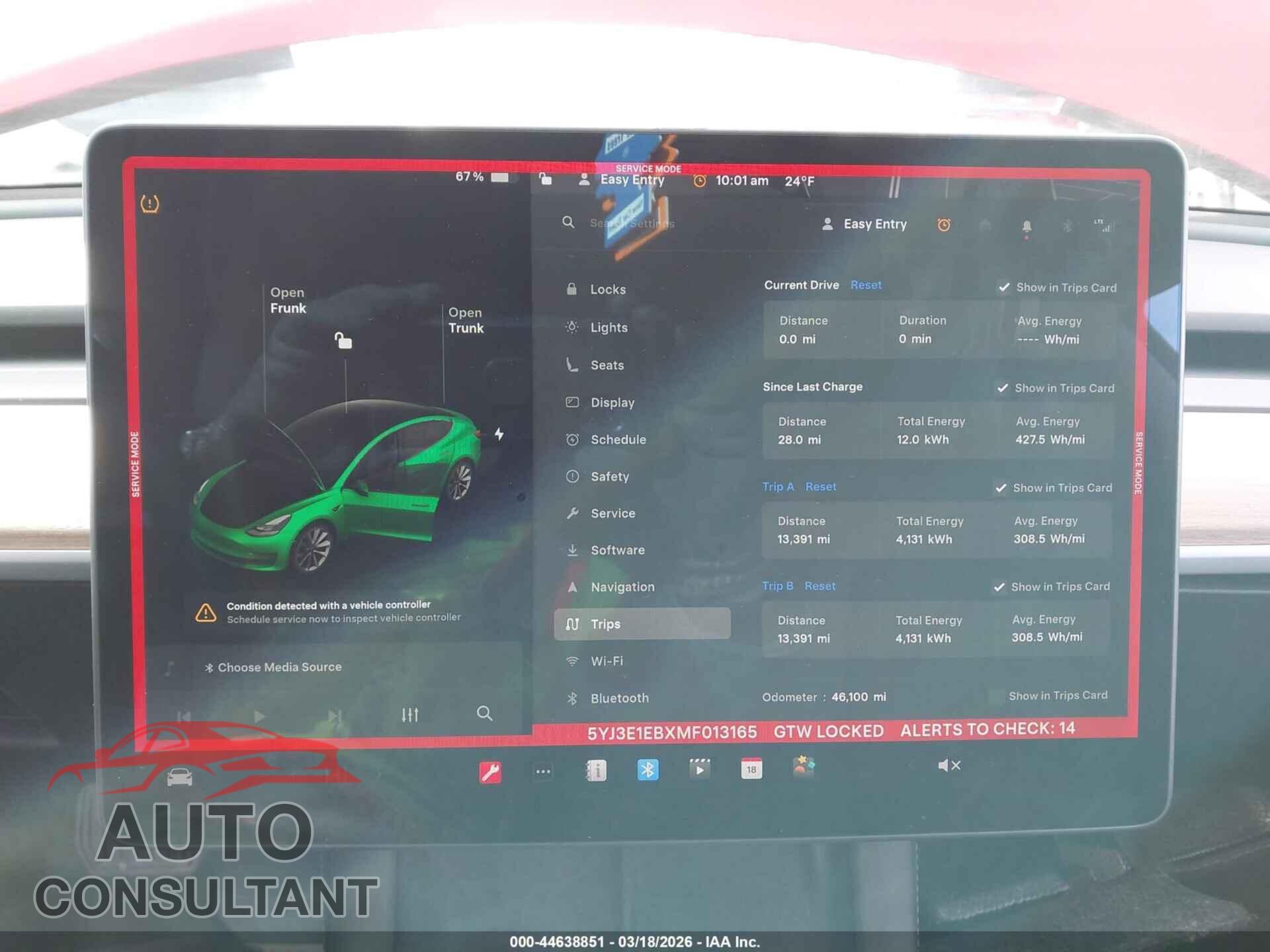 TESLA MODEL 3 2021 - 5YJ3E1EBXMF013165