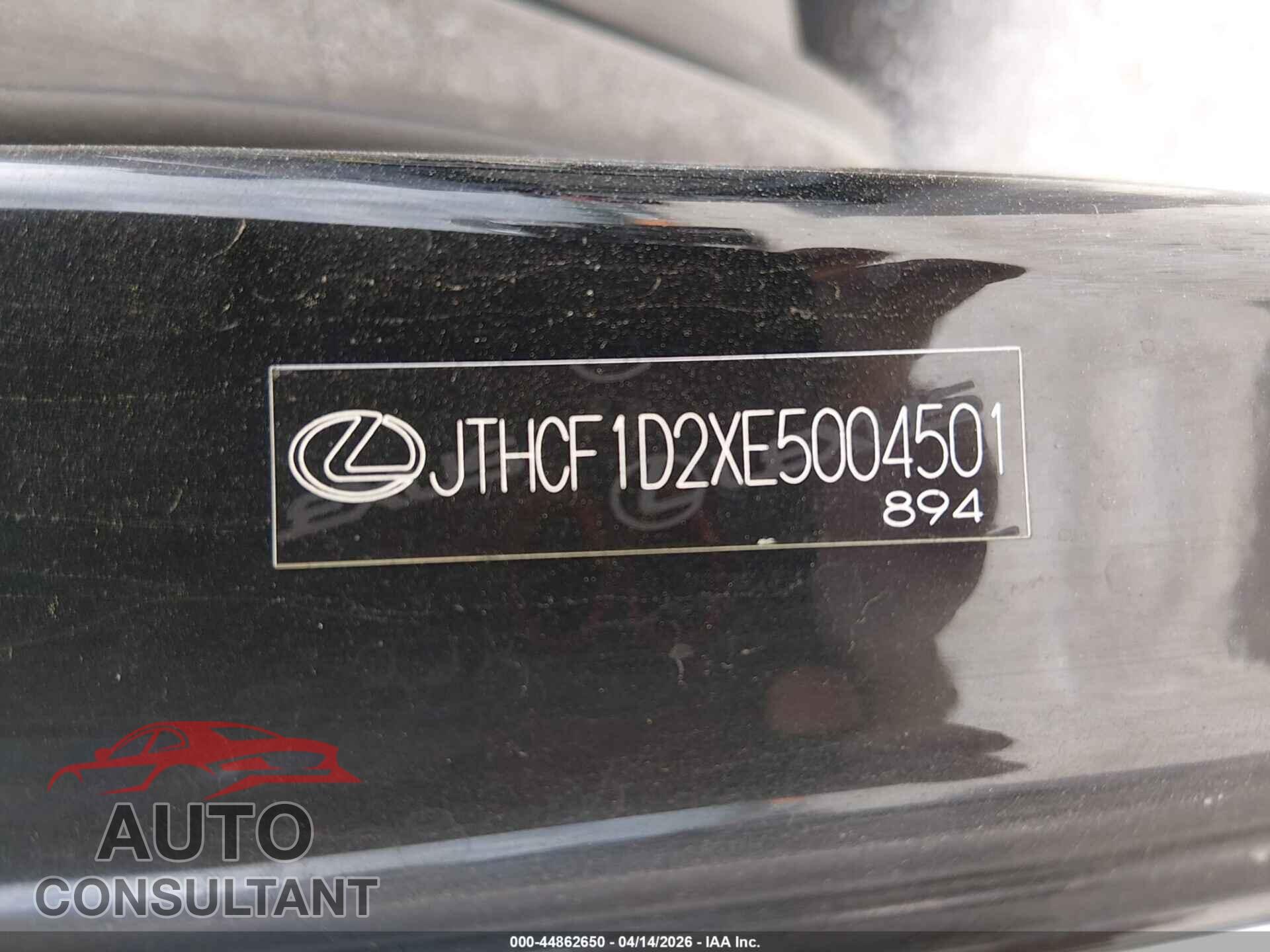 LEXUS IS 250 2014 - JTHCF1D2XE5004501