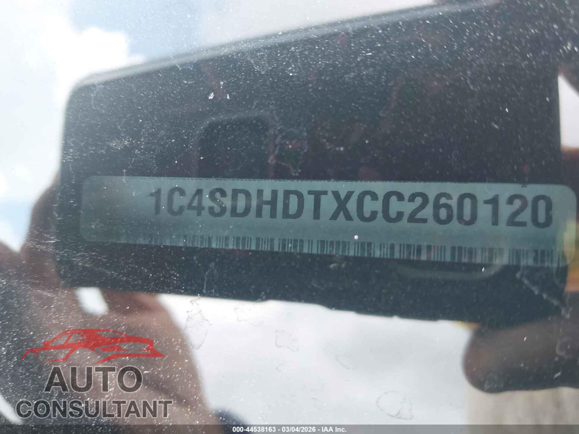 DODGE DURANGO 2012 - 1C4SDHDTXCC260120