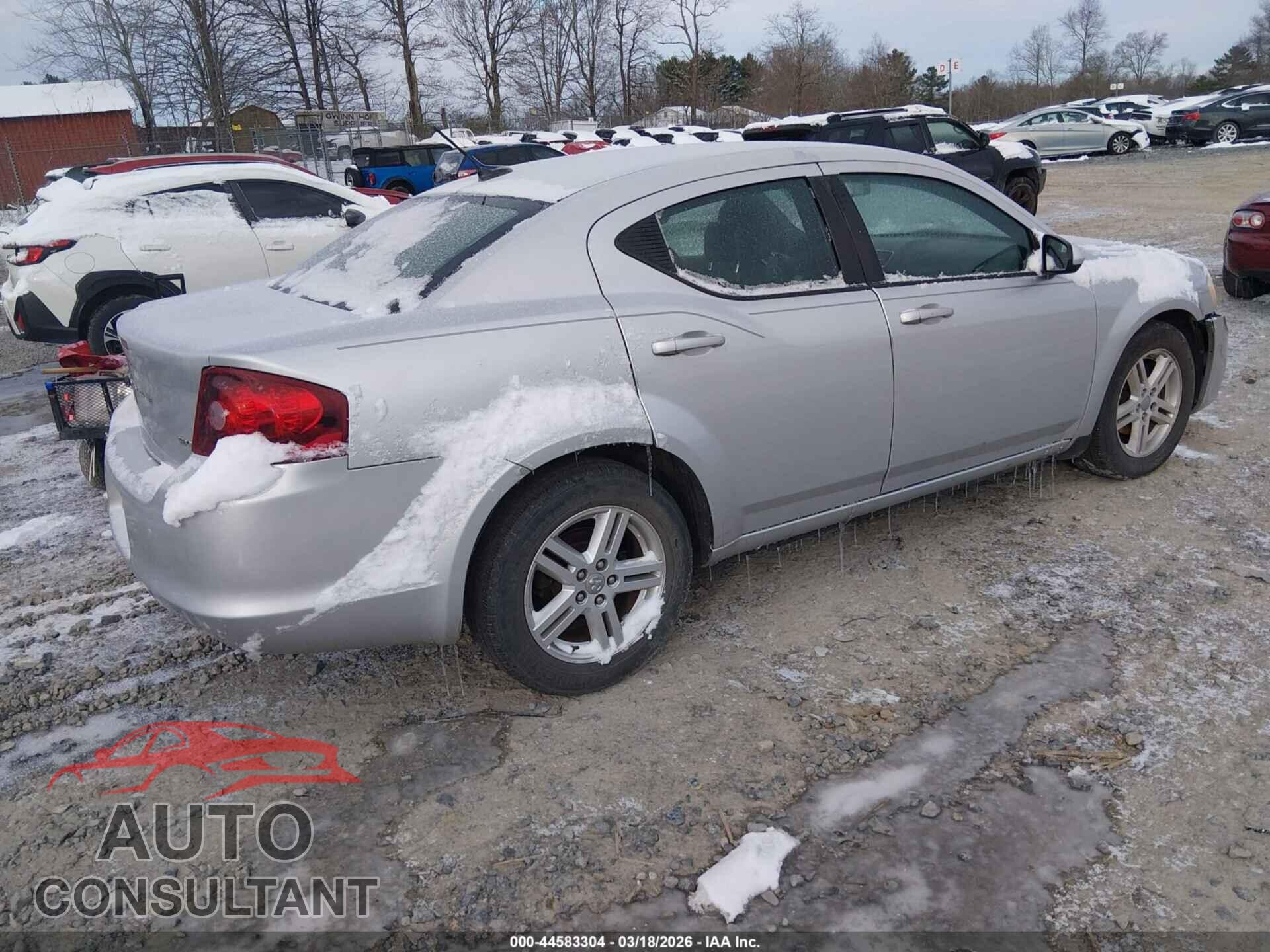 DODGE AVENGER 2012 - 1C3CDZCB0CN314472