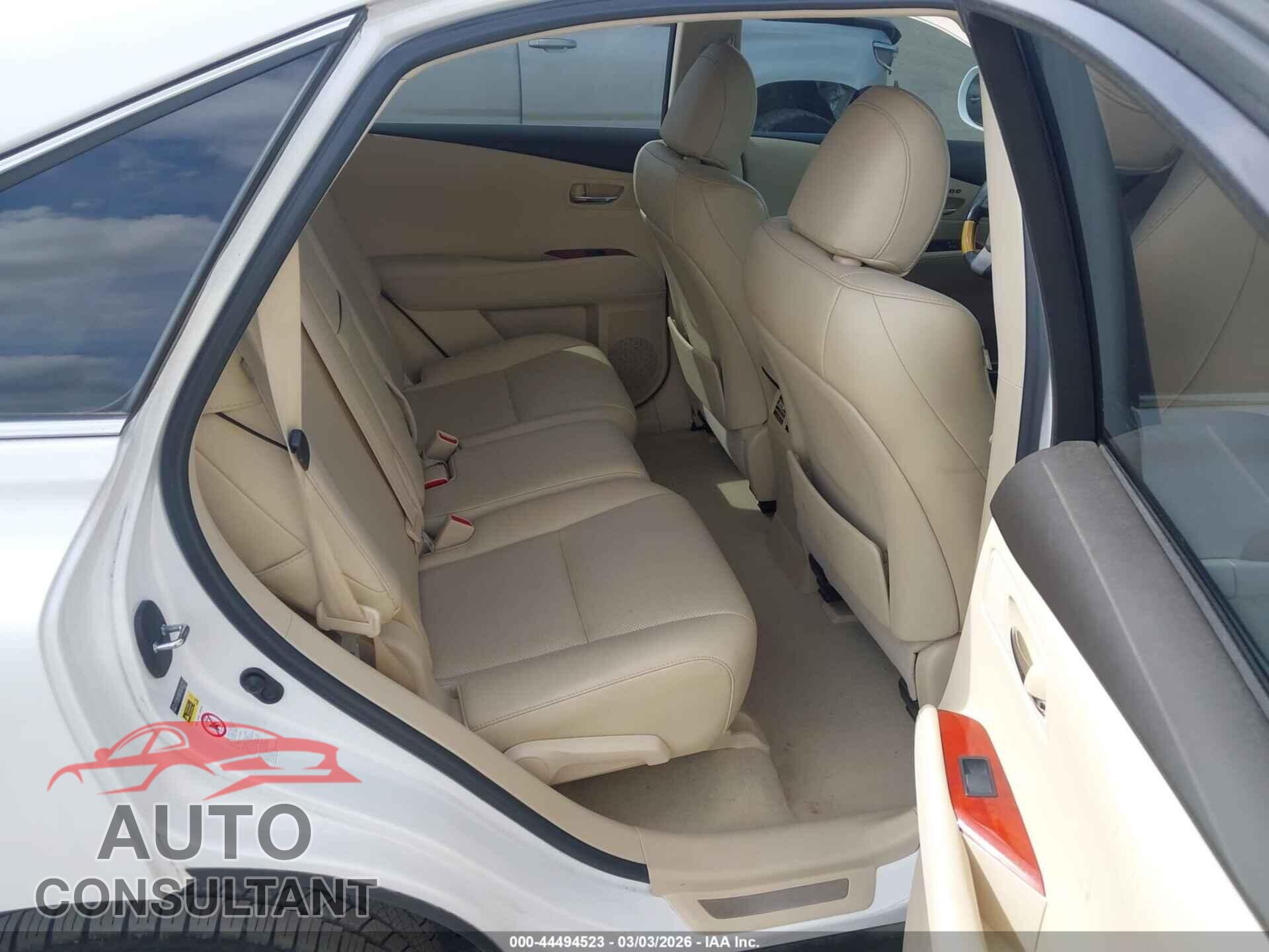 LEXUS RX 350 2011 - 2T2ZK1BA7BC050251