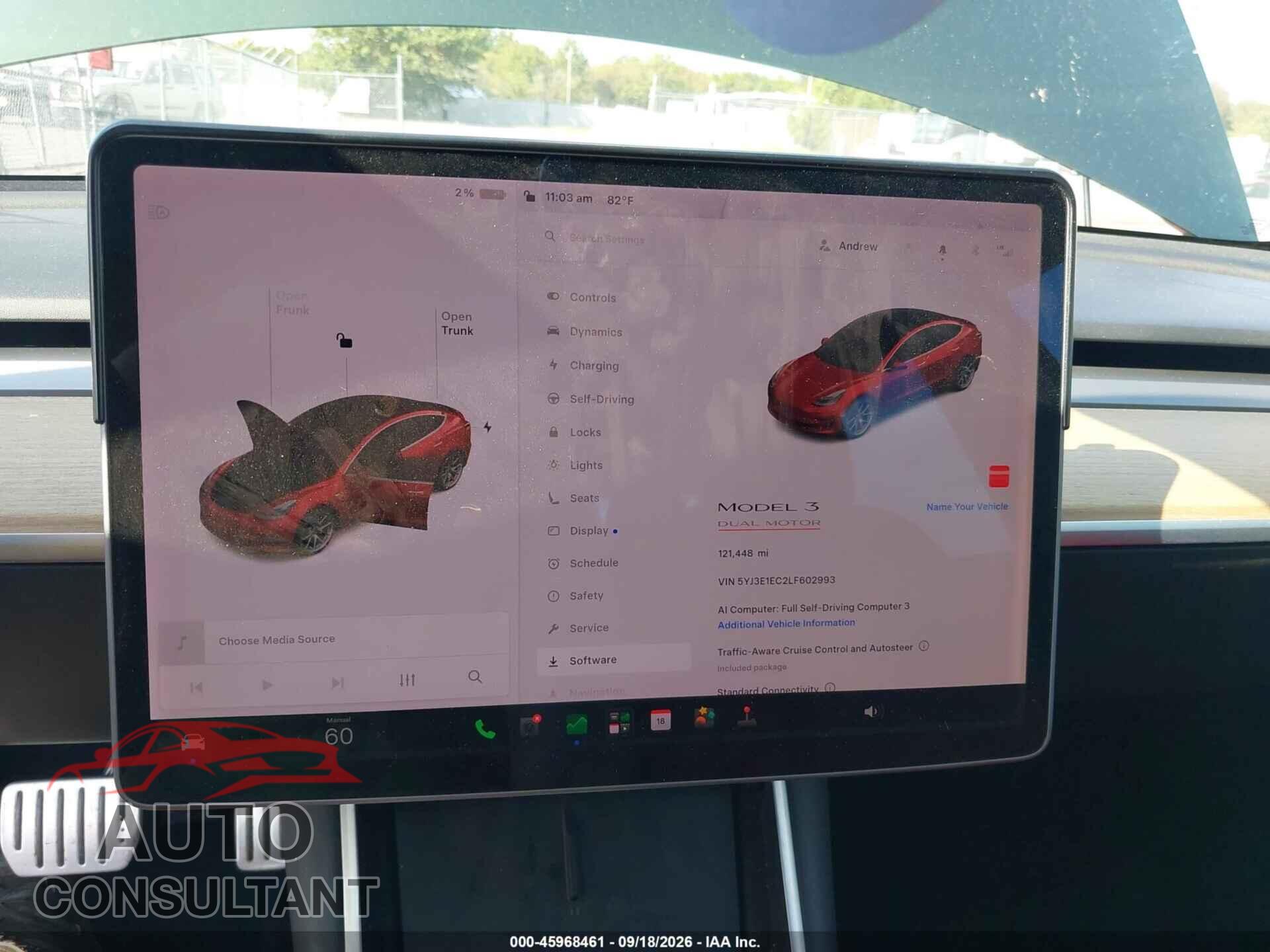 TESLA MODEL 3 2020 - 5YJ3E1EC2LF602993