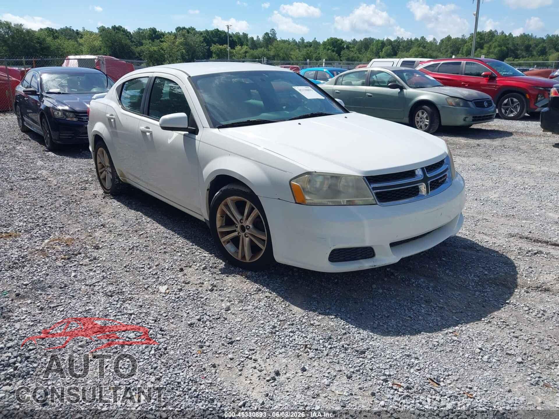 DODGE AVENGER 2012 - 1C3CDZCB4CN222202