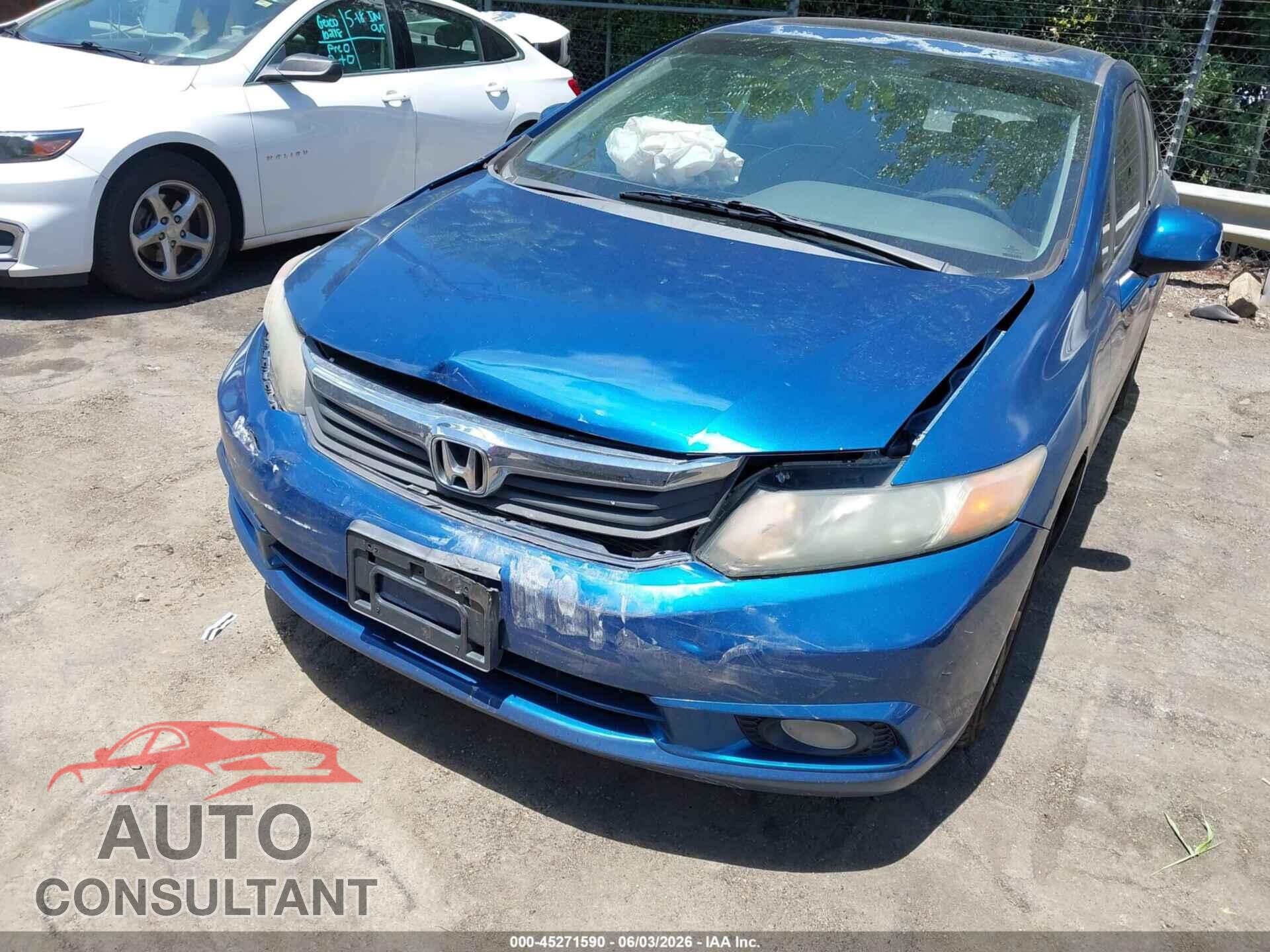 HONDA CIVIC 2012 - 2HGFB2F80CH502232