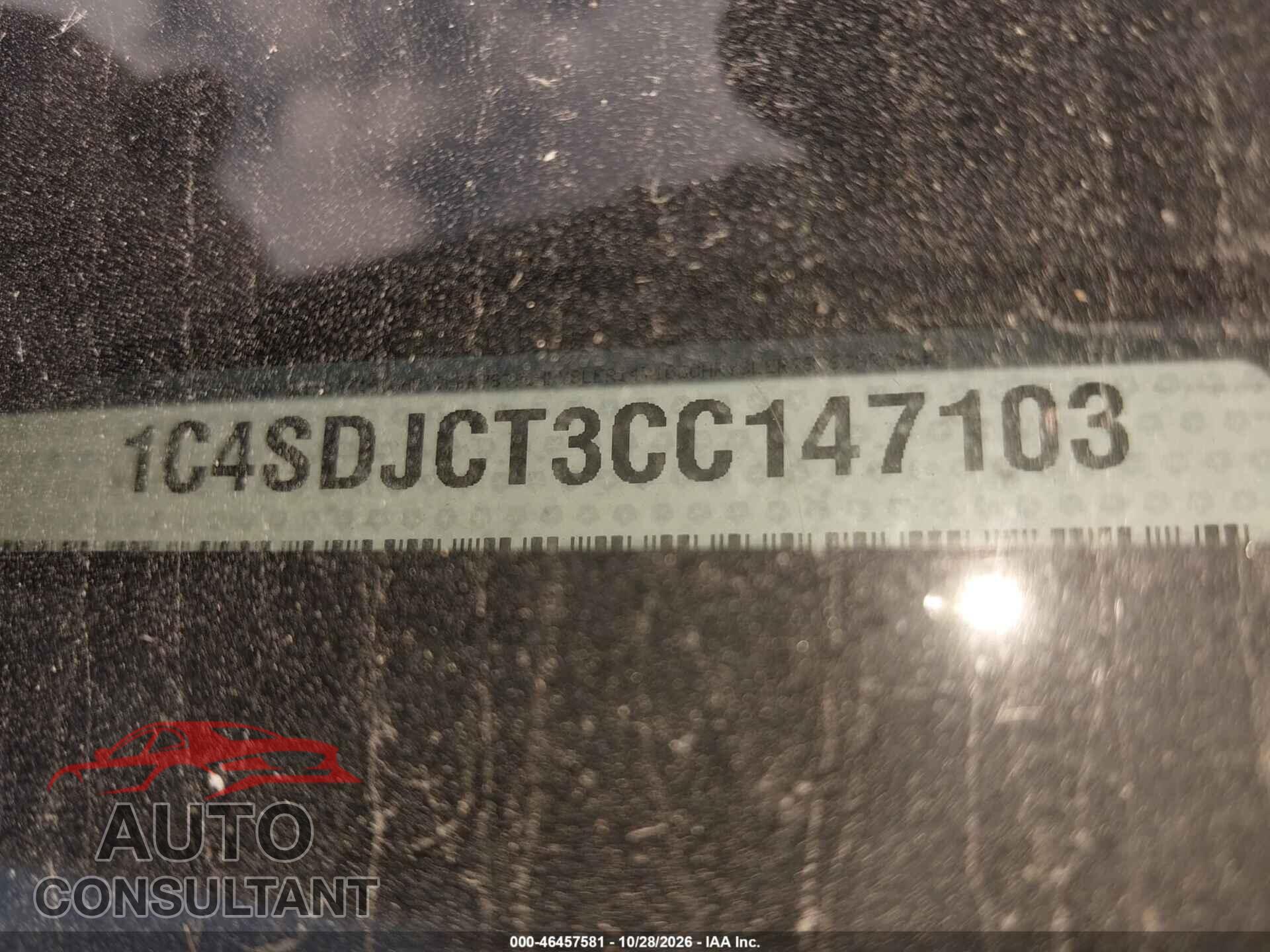 DODGE DURANGO 2012 - 1C4SDJCT3CC147103