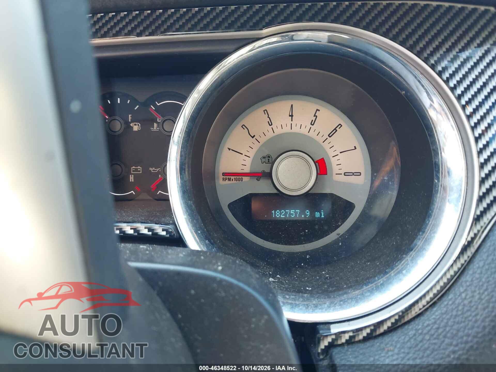 FORD MUSTANG 2012 - 1ZVBP8AM5C5237690