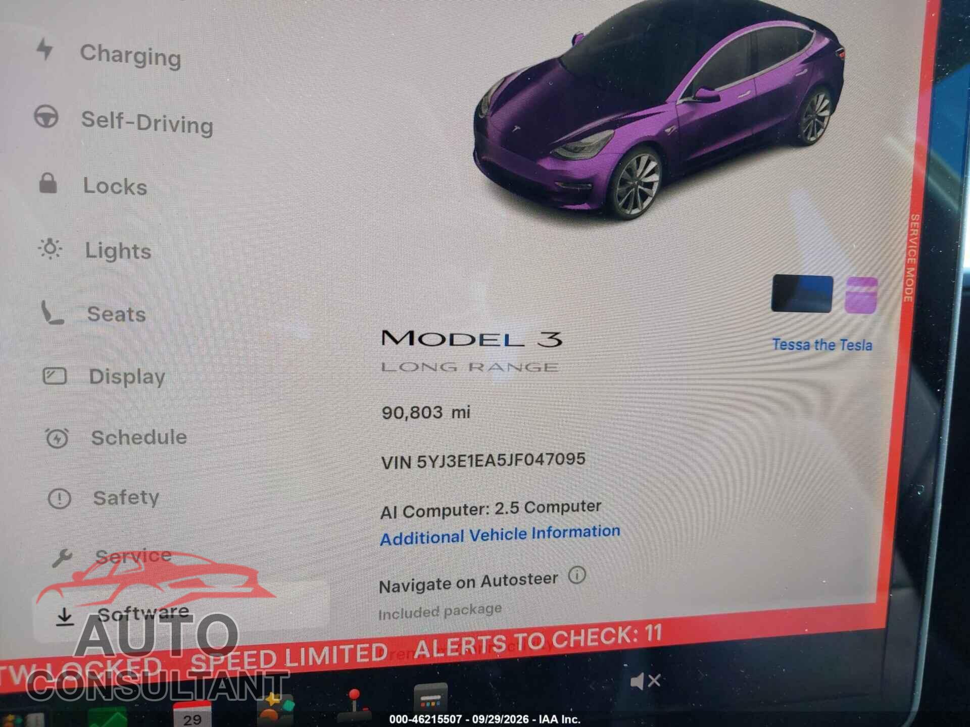 TESLA MODELO 3 2018 - 5YJ3E1EA5JF047095